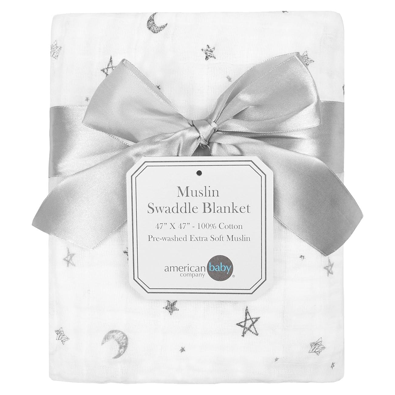 Manta de Muselina 100% Algodón Compañía Americana Bebés 120x120 cm