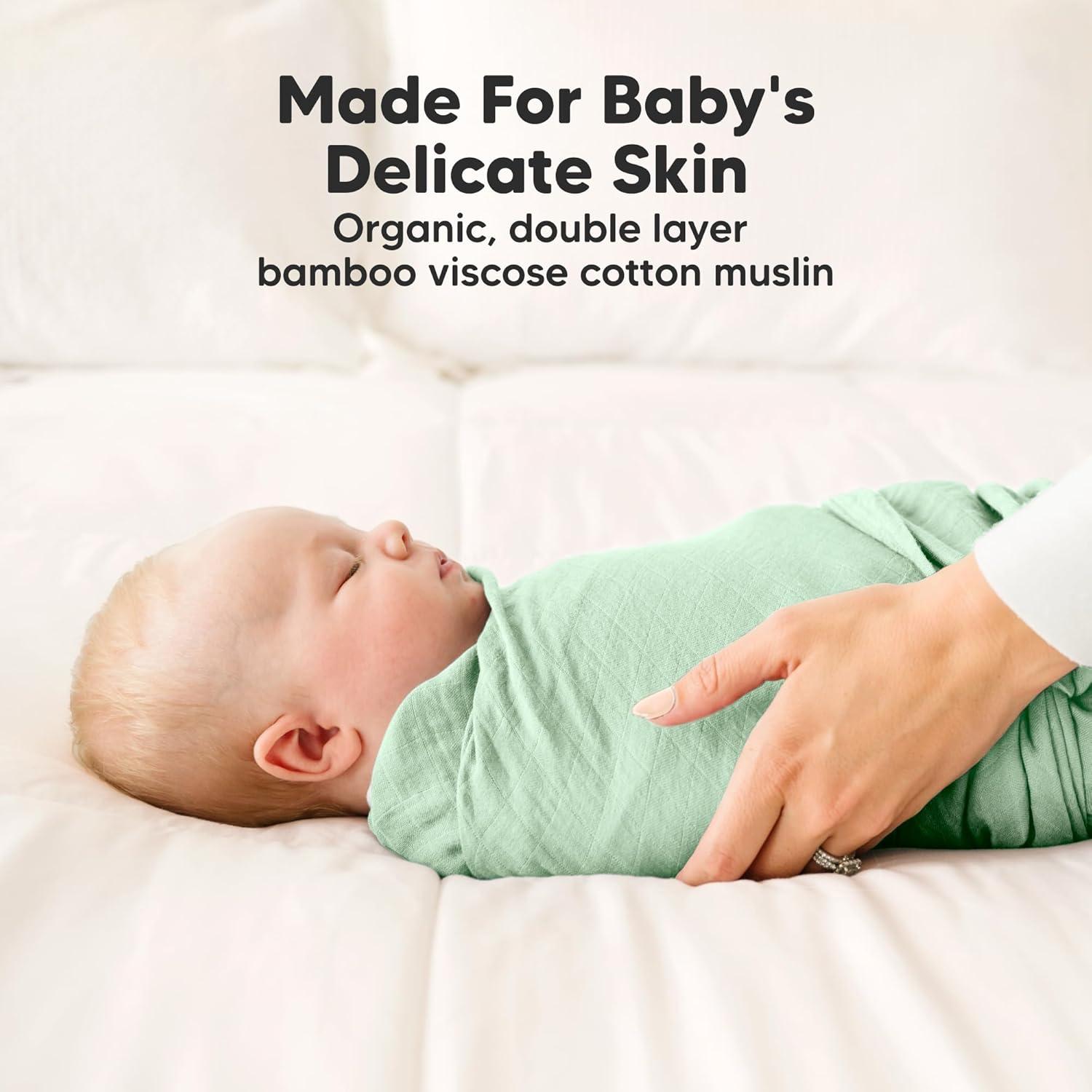 Paquete de 4 mantas de muselina orgánica KeaBabies Mirage