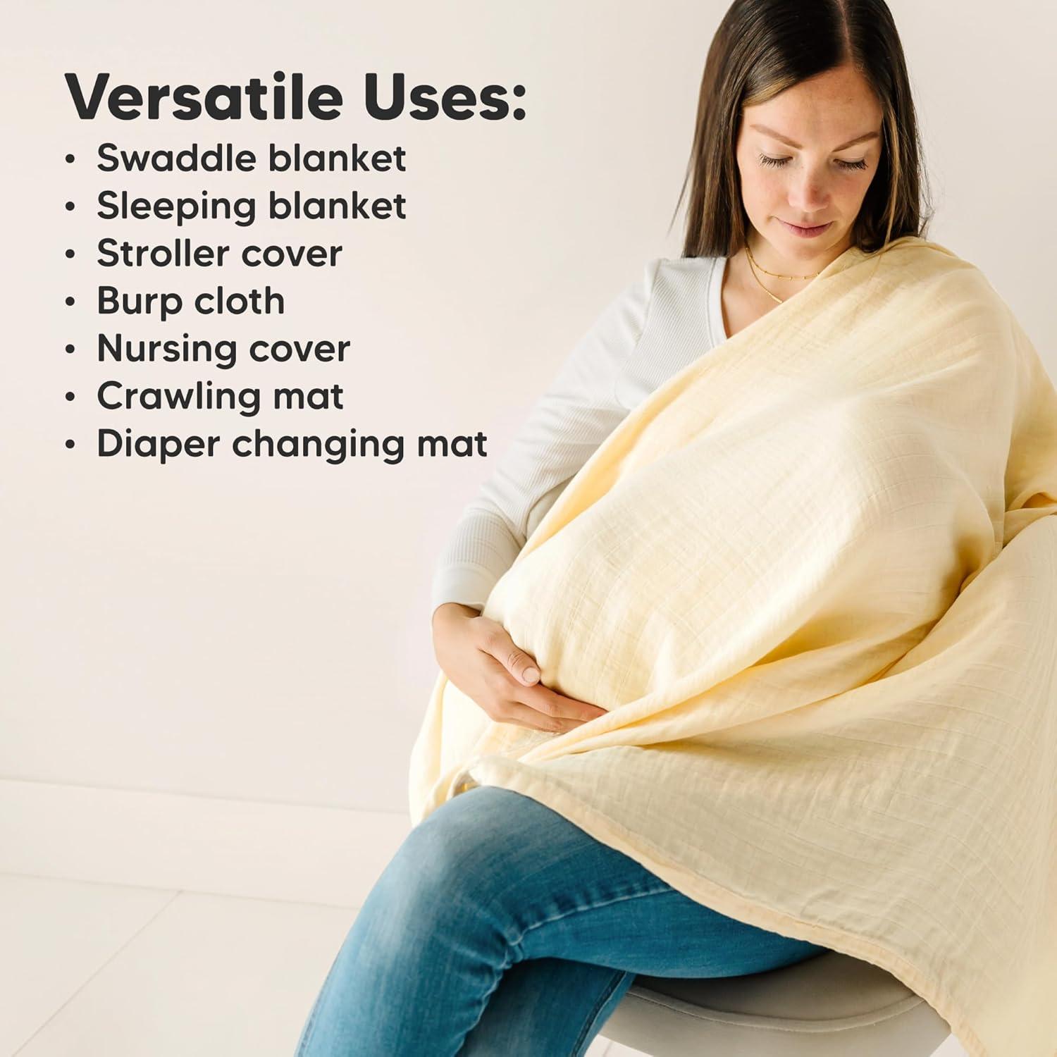 Paquete de 4 mantas de muselina orgánica KeaBabies Mirage