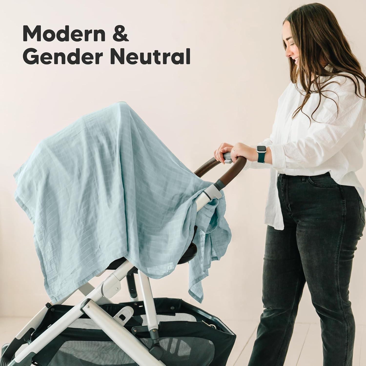 Paquete de 4 mantas de muselina orgánica KeaBabies Mirage