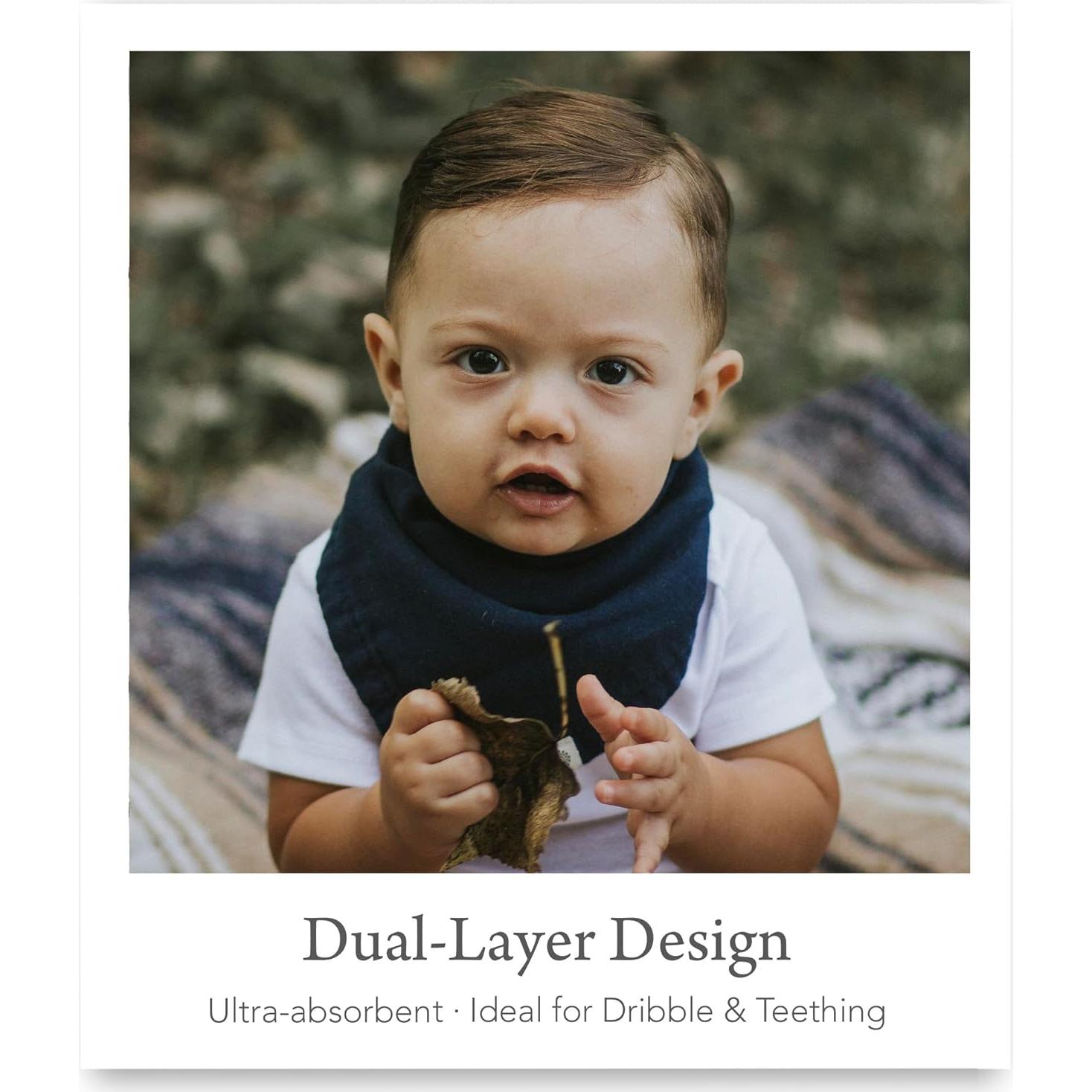 Baberos Bandana Orgánicos Kishu Baby - Juego de 5 Reversibles