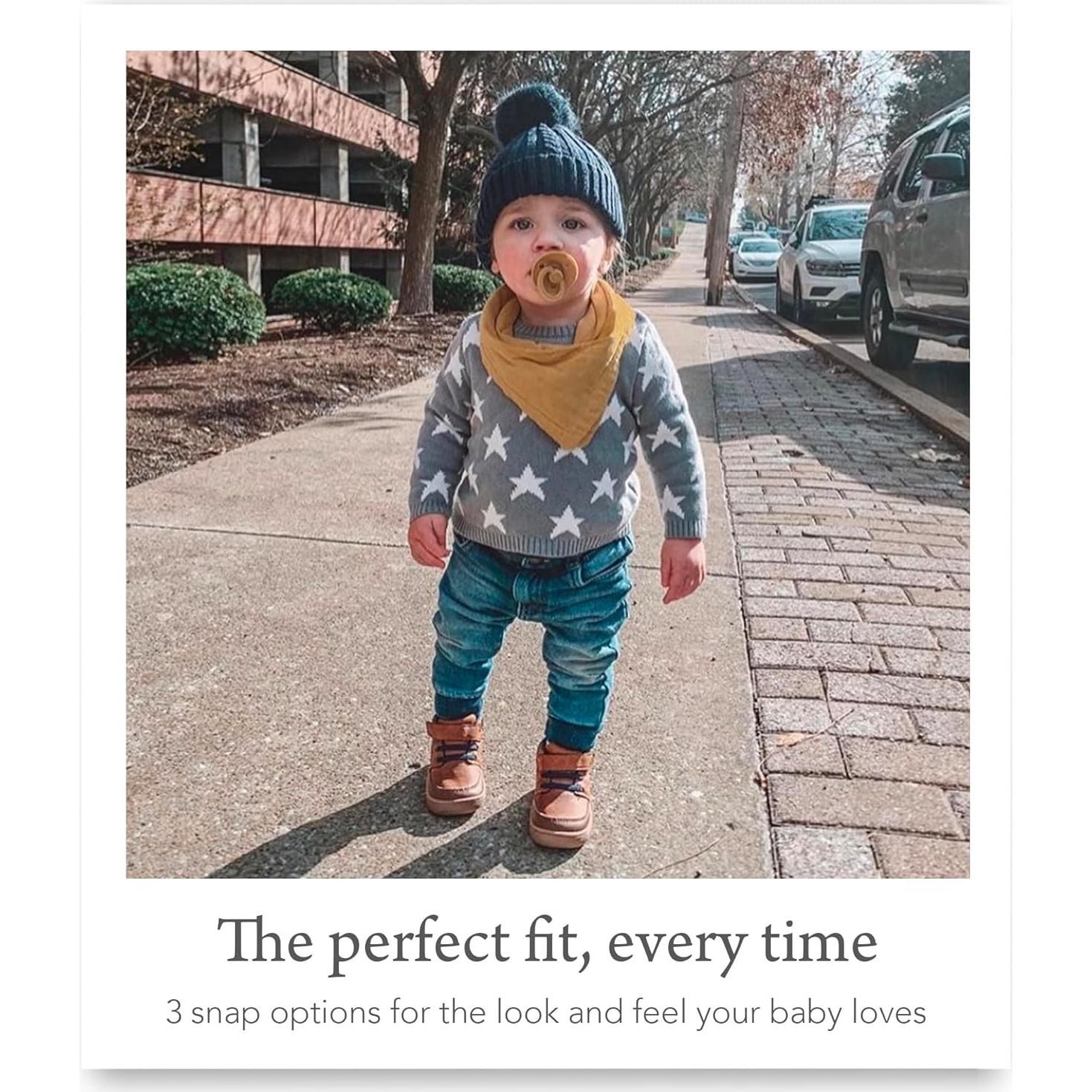 Baberos Bandana Orgánicos Kishu Baby - Juego de 5 Reversibles