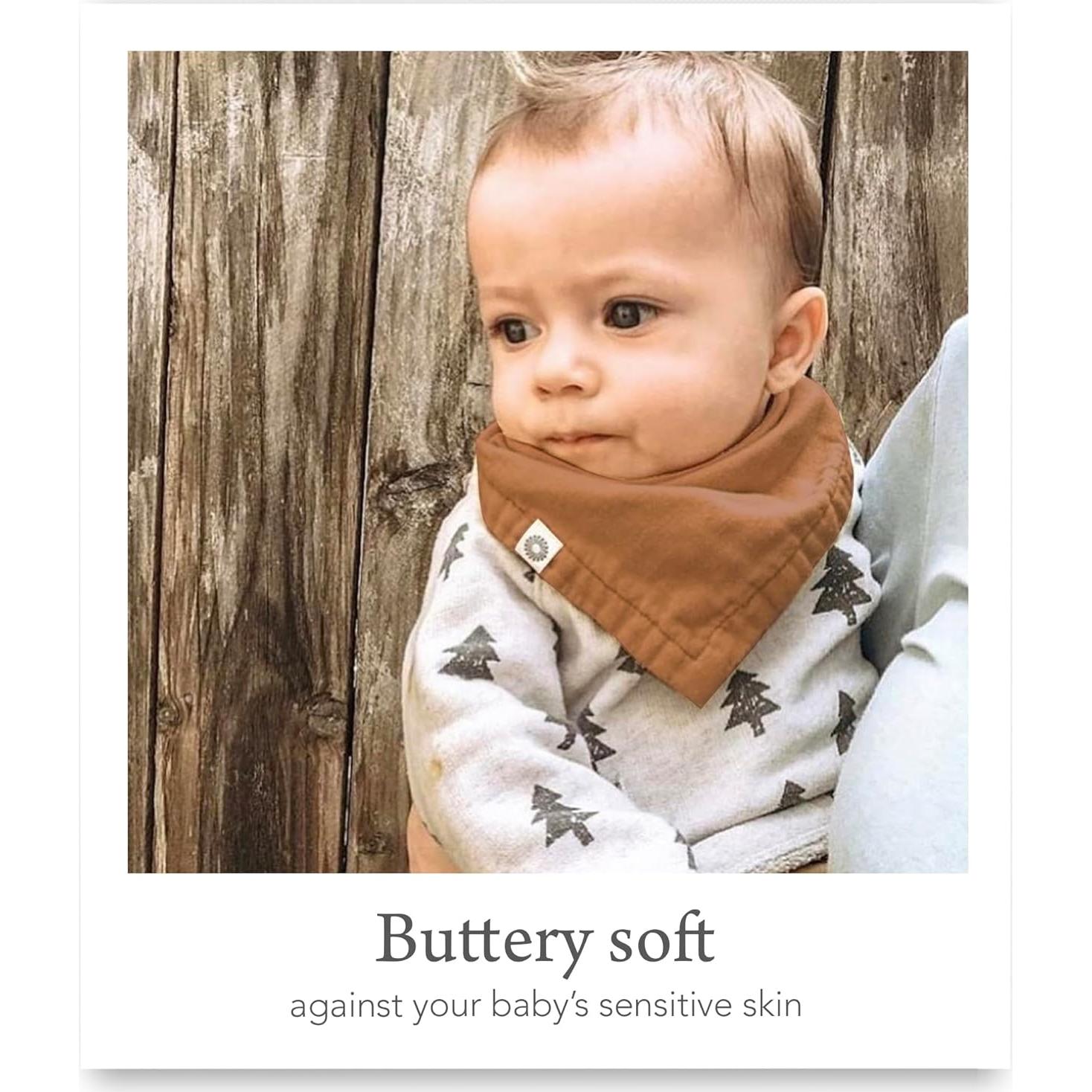 Baberos Bandana Orgánicos Kishu Baby - Juego de 5 Reversibles