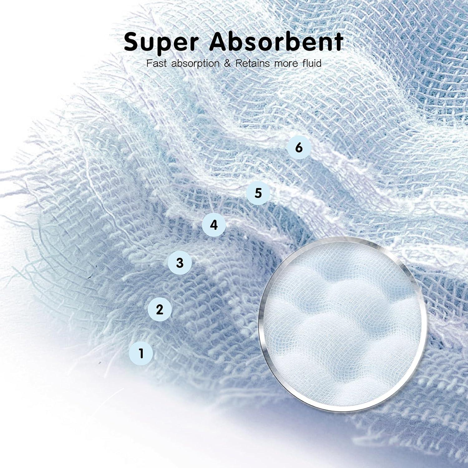 Paños de eructo 100% algodón THSAM 50.8x25.4 cm 6 unidades