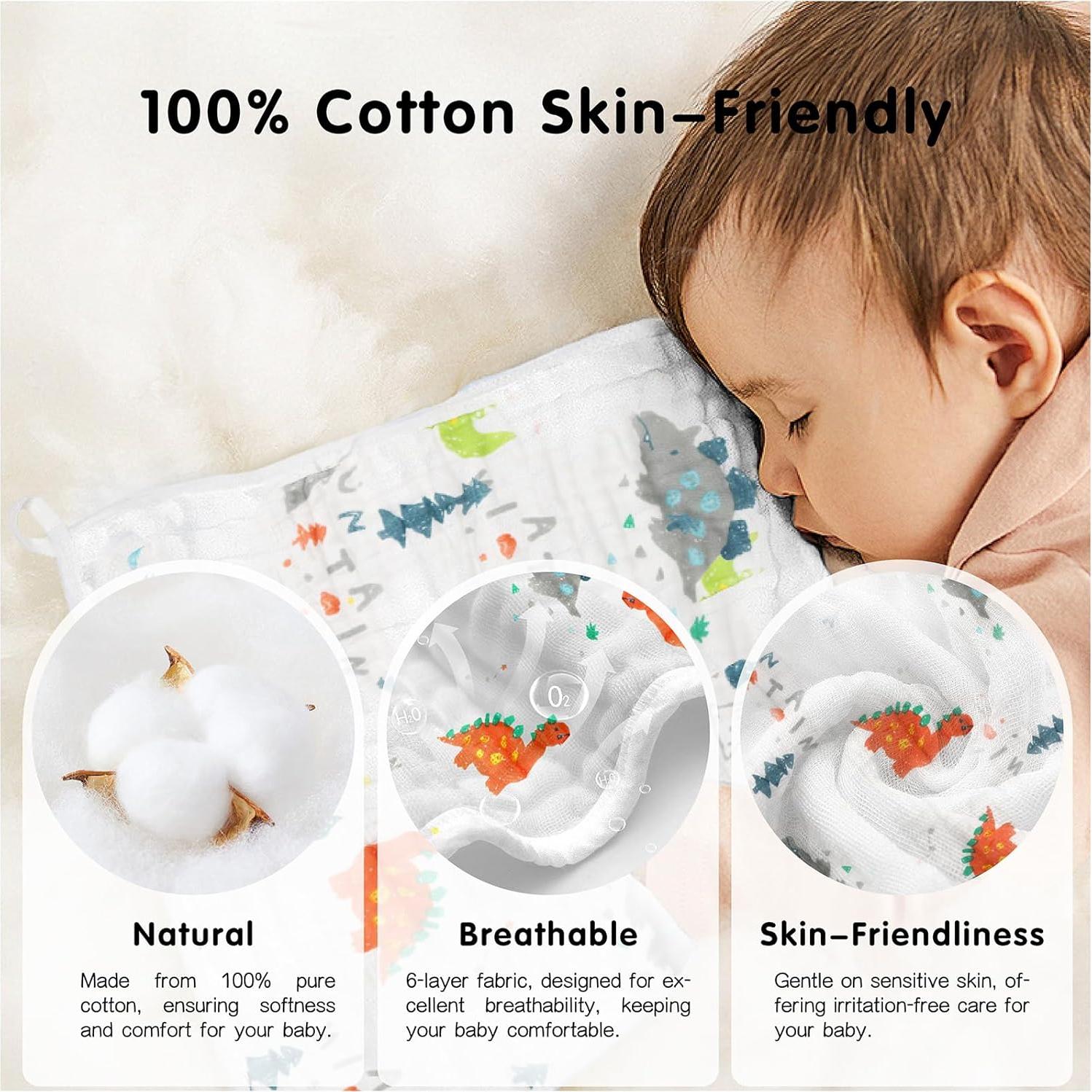 Paños de eructo 100% algodón THSAM 50.8x25.4 cm 6 unidades