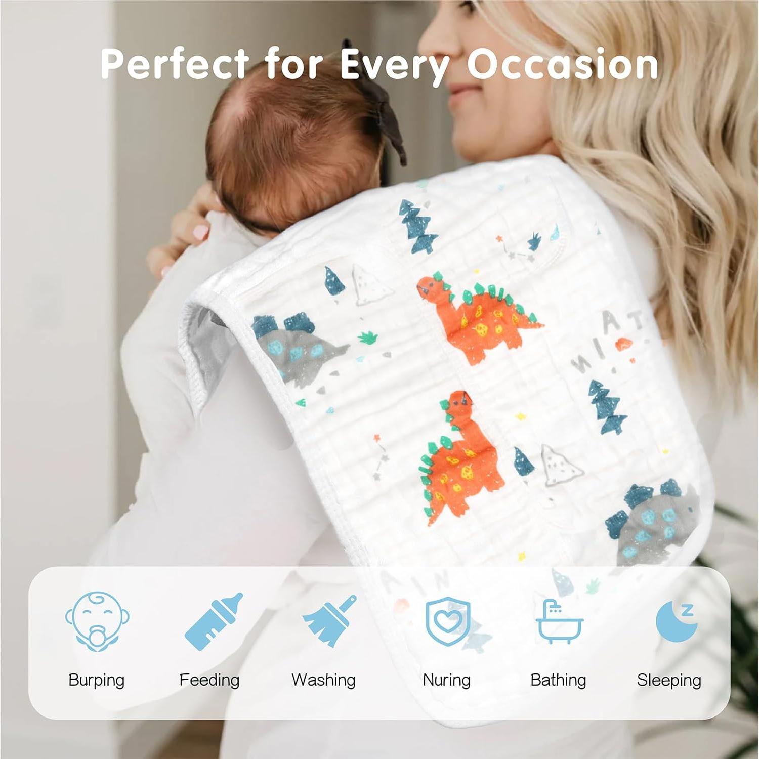 Paños de eructo 100% algodón THSAM 50.8x25.4 cm 6 unidades