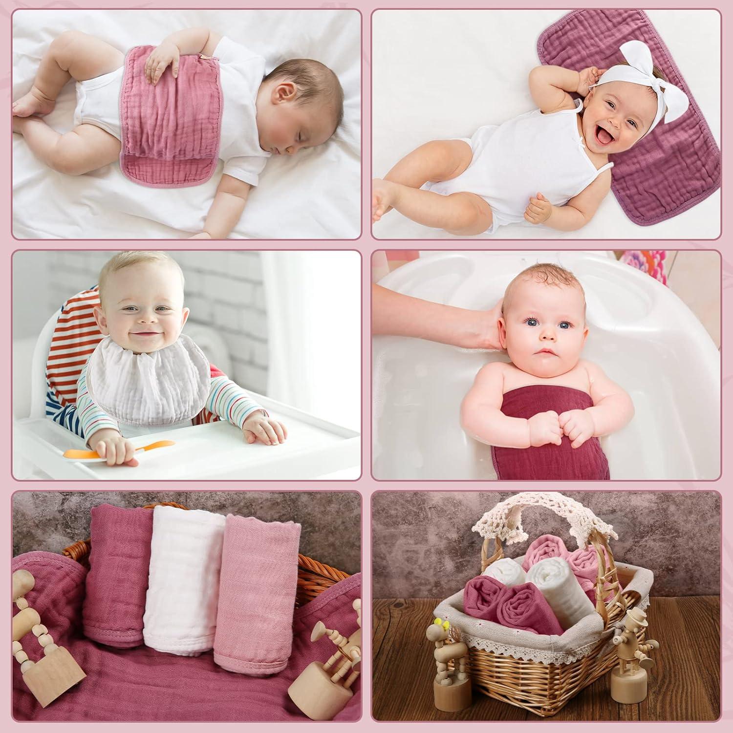 Pañales de Algodón Suave MUKIN 50.8x25.4cm Rosa - 6 Unidades