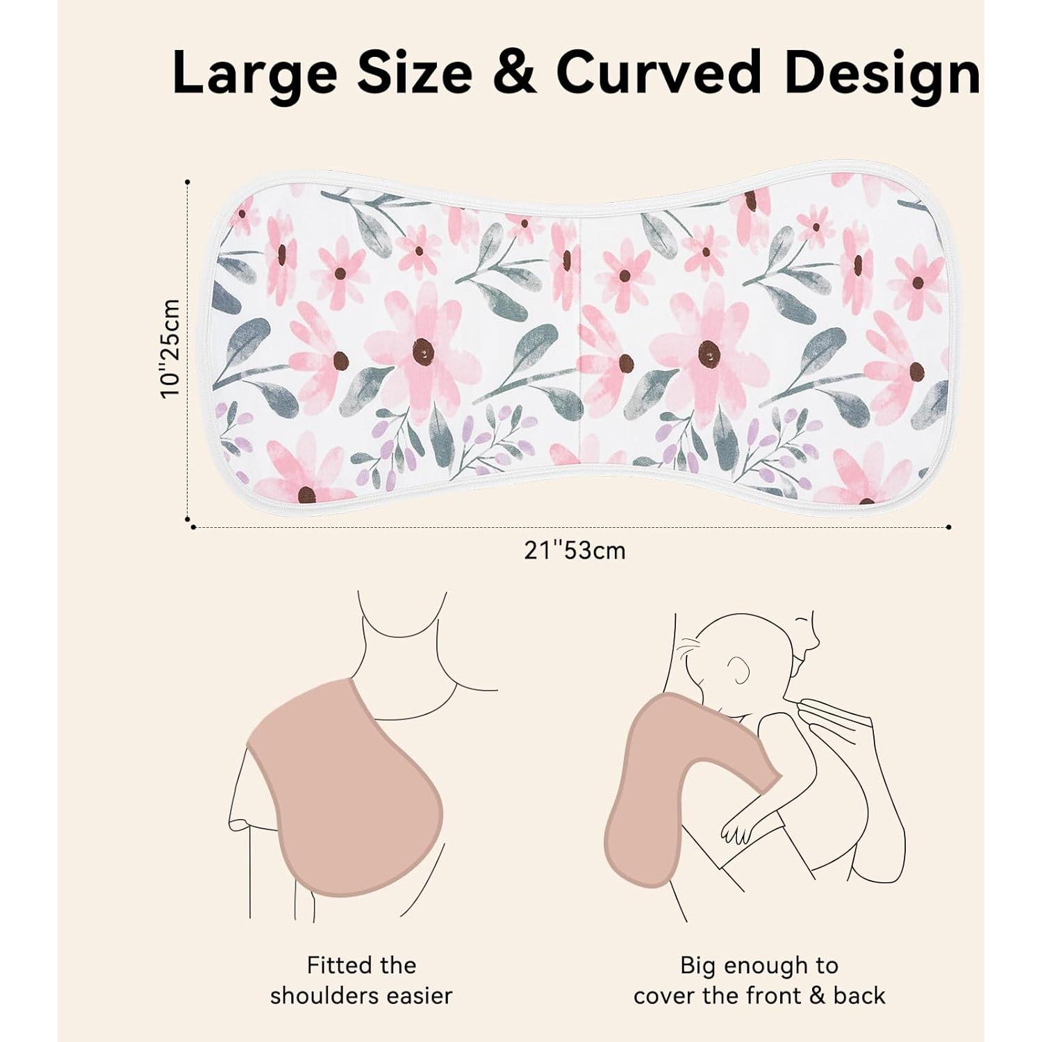 Toallas de Eructo para Bebés Yoofoss 100% Algodón Orgánico 5 Pzas