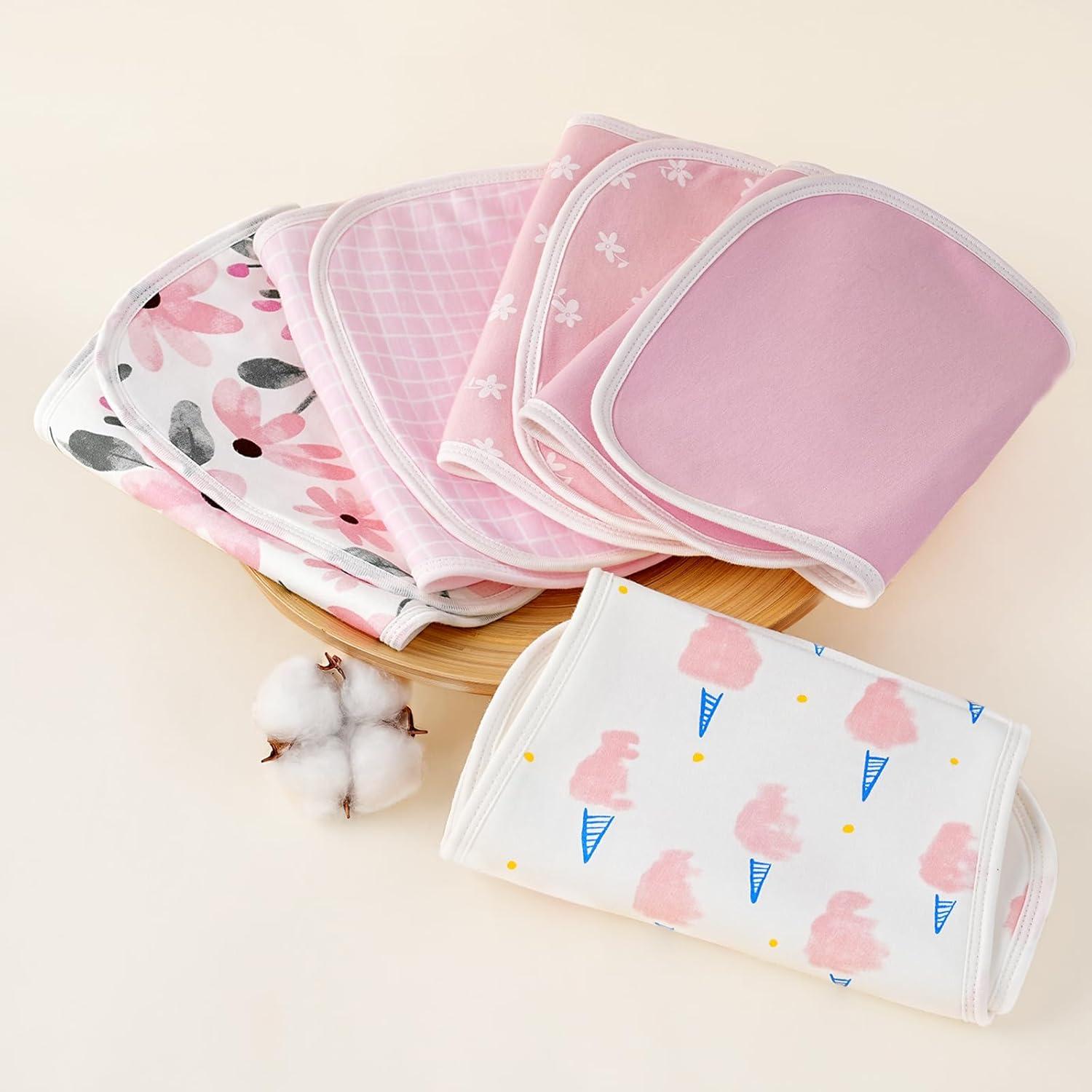 Toallas de Eructo para Bebés Yoofoss 100% Algodón Orgánico 5 Pzas