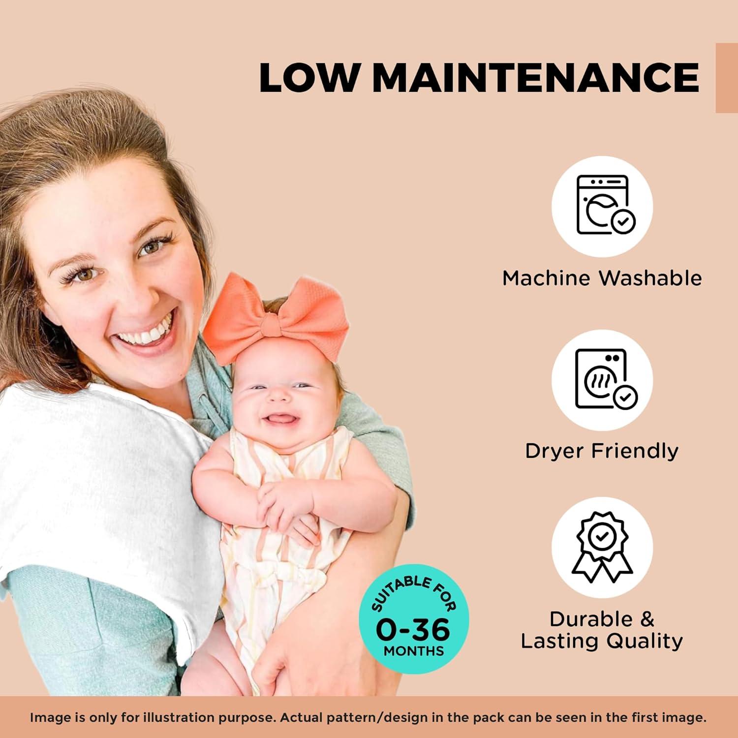 Paquete de 5 Paños de Gasas KiddyStar - Algodón Orgánico Grande