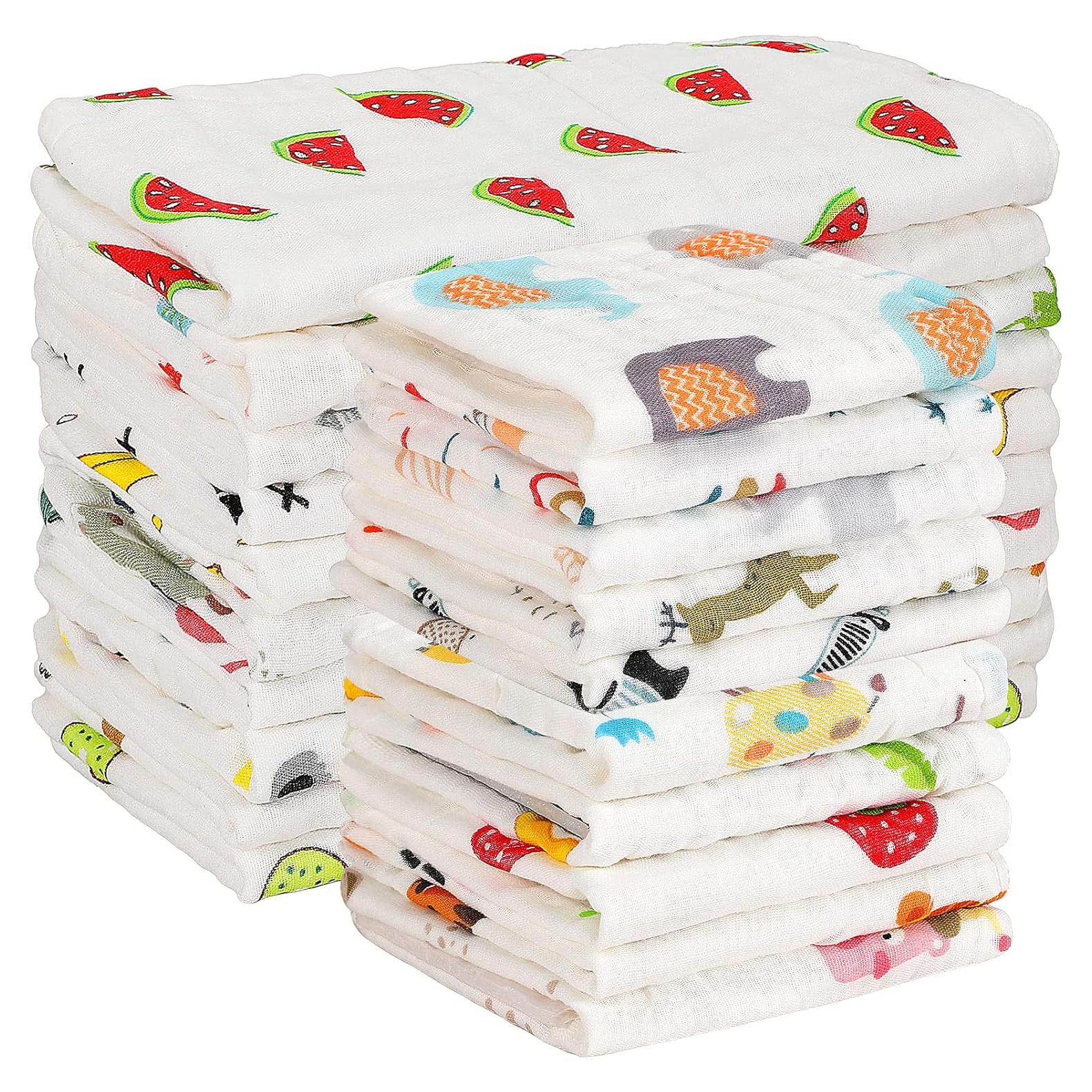 Paquete de 20 Paños de Muselina Kenning para Bebés 25.4x50.8 cm
