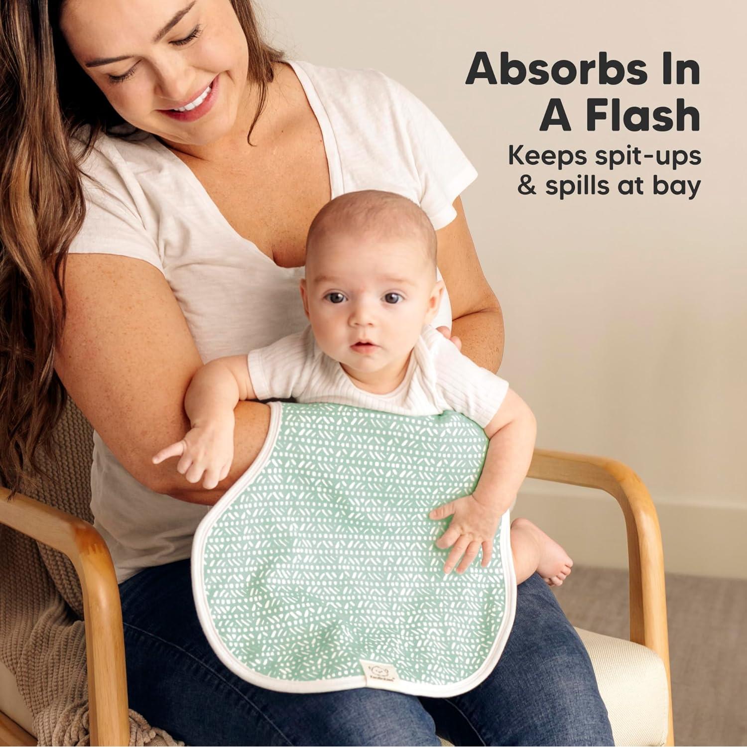 Paquete de 4 Paños de Eructo KeaBabies Algodón Orgánico 56x30.5cm