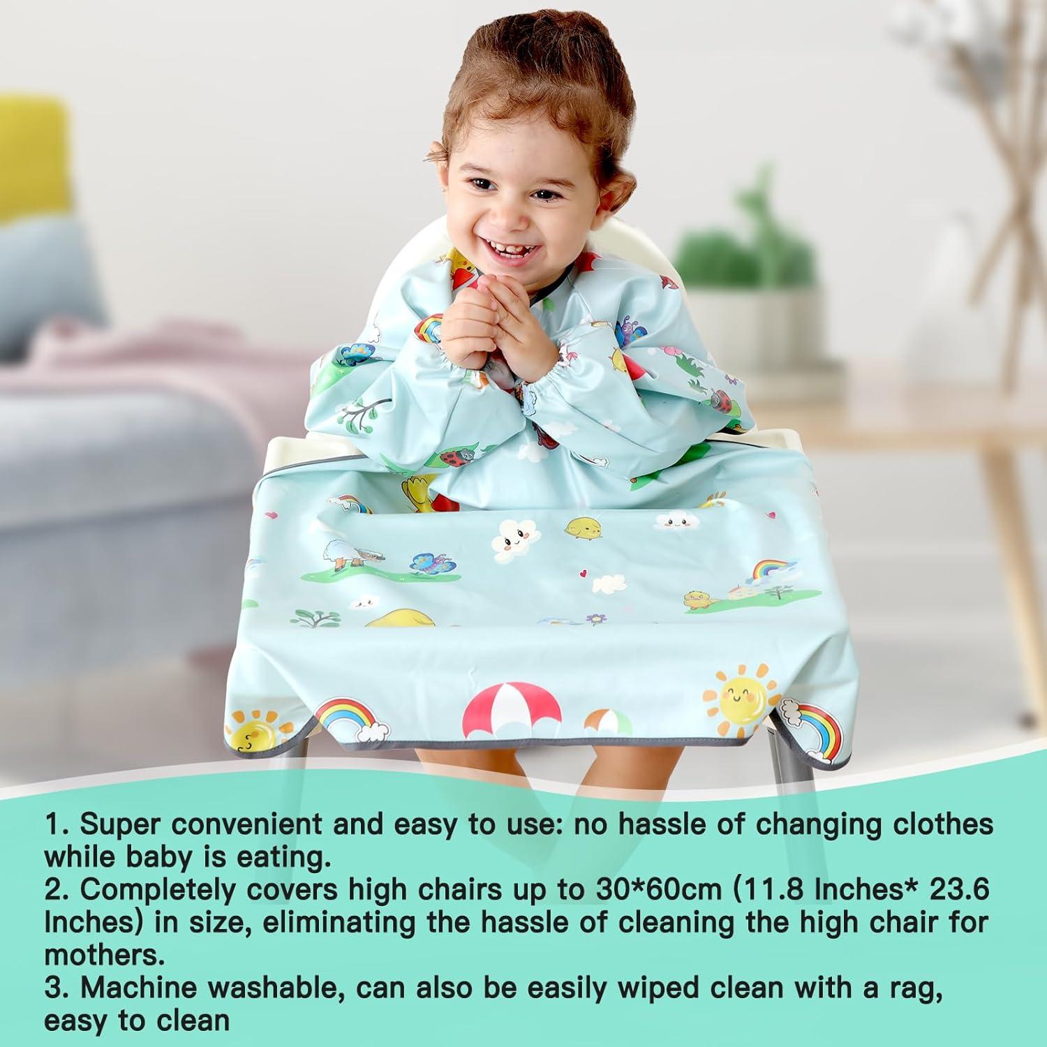 Bib de destete PewinGo gris impermeable para silla alta