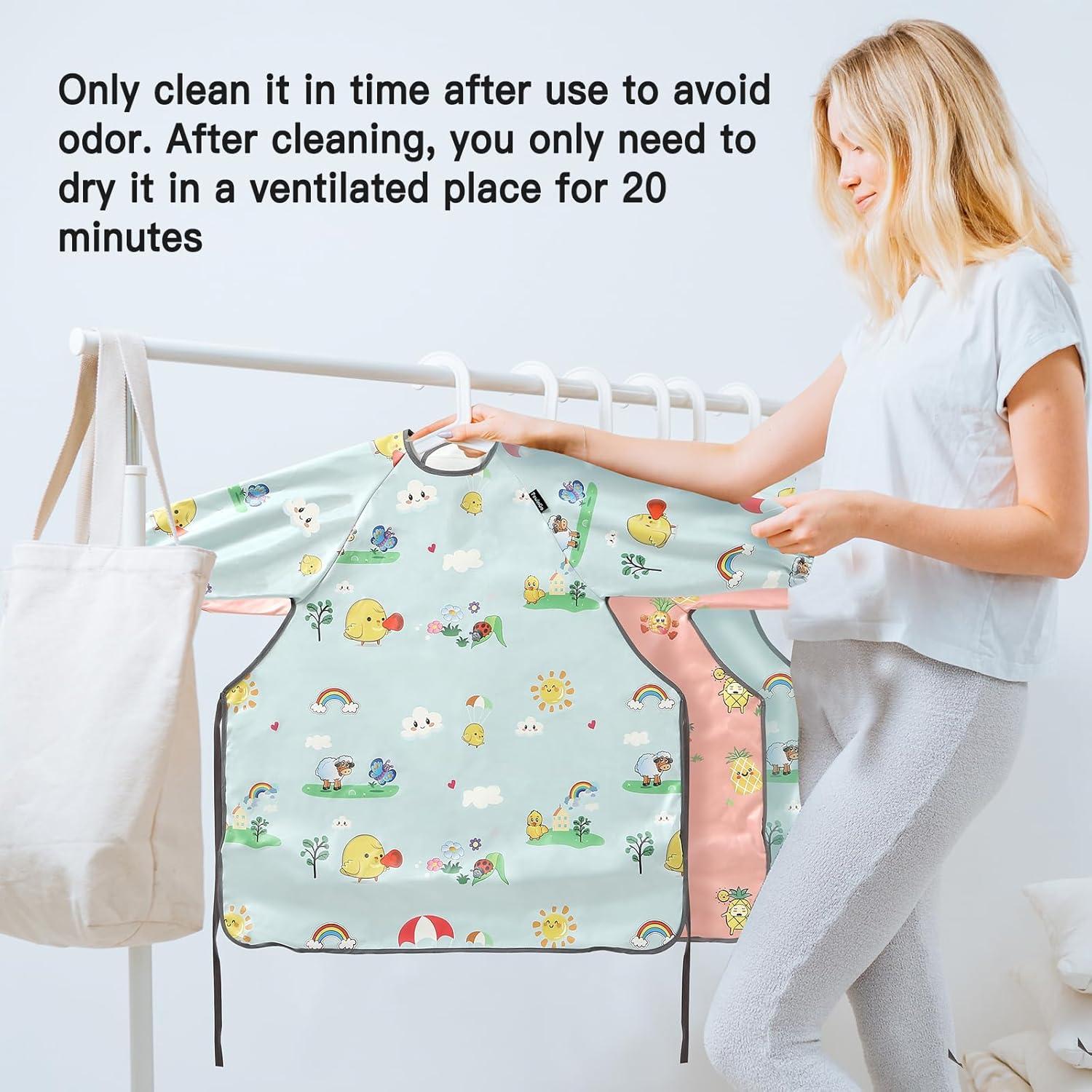 Bib de destete PewinGo gris impermeable para silla alta