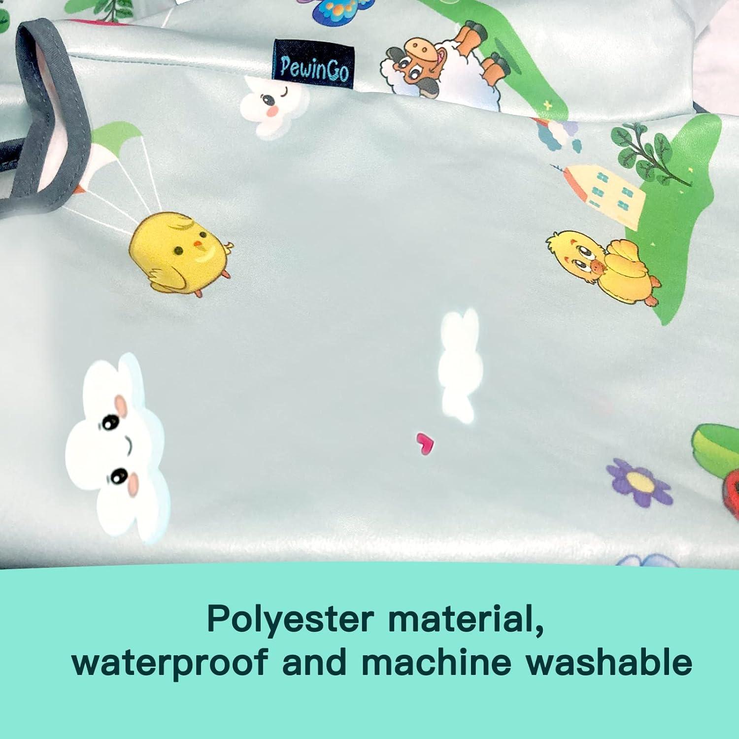 Bib de destete PewinGo gris impermeable para silla alta