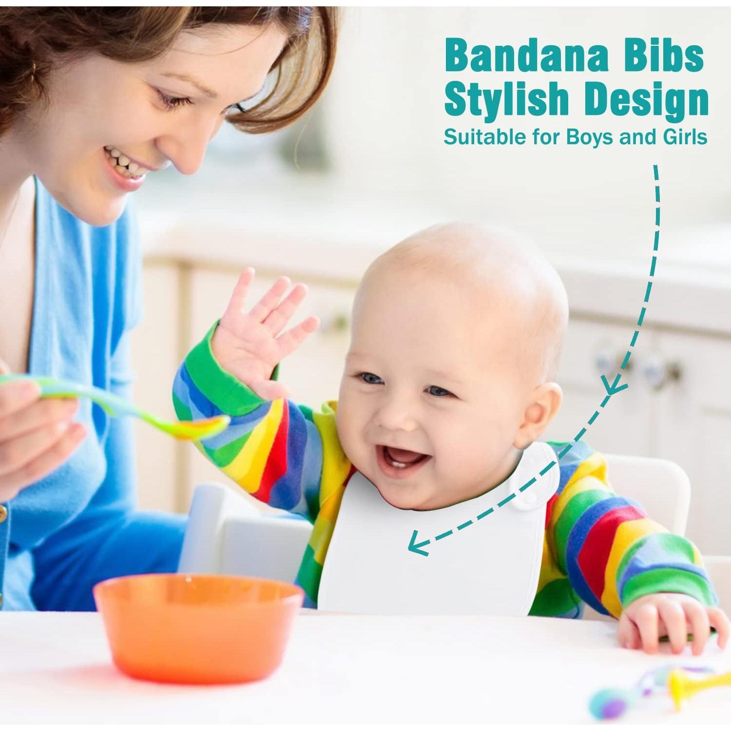 Conjunto de 12 Baberos de Banda Algodón Orgánico Benoxine