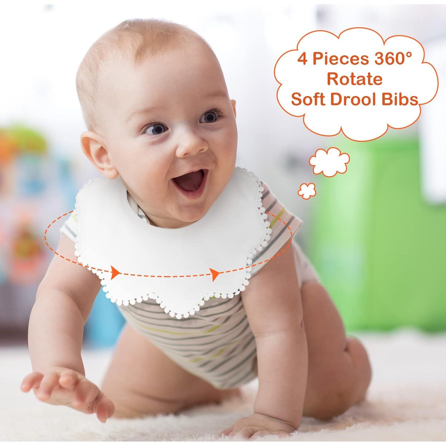 Set de 4 Baberos Bandana Muselina JenPen para Bebé