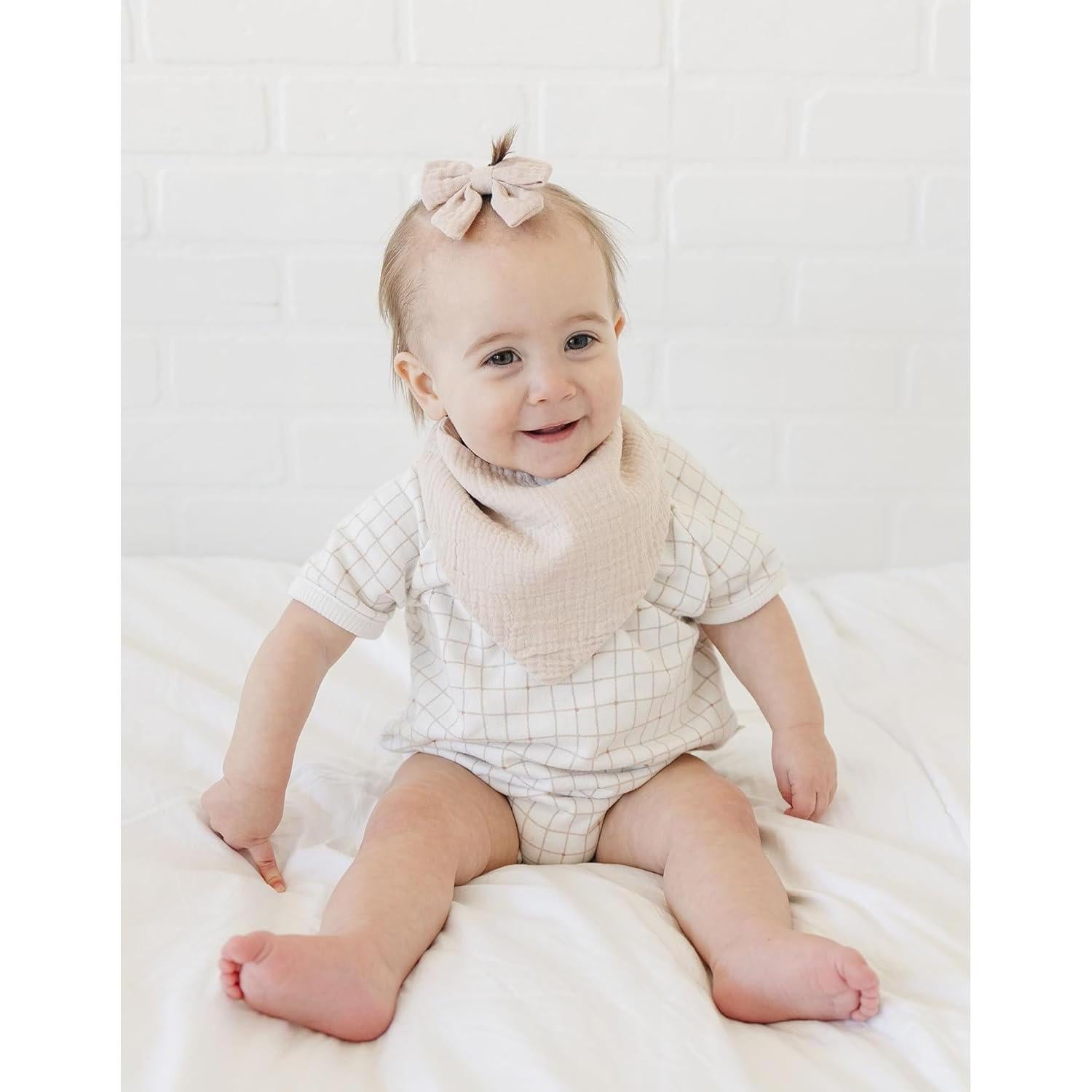 Set de 8 Baberos de Muselina MairMore 100% Algodón Ajustables