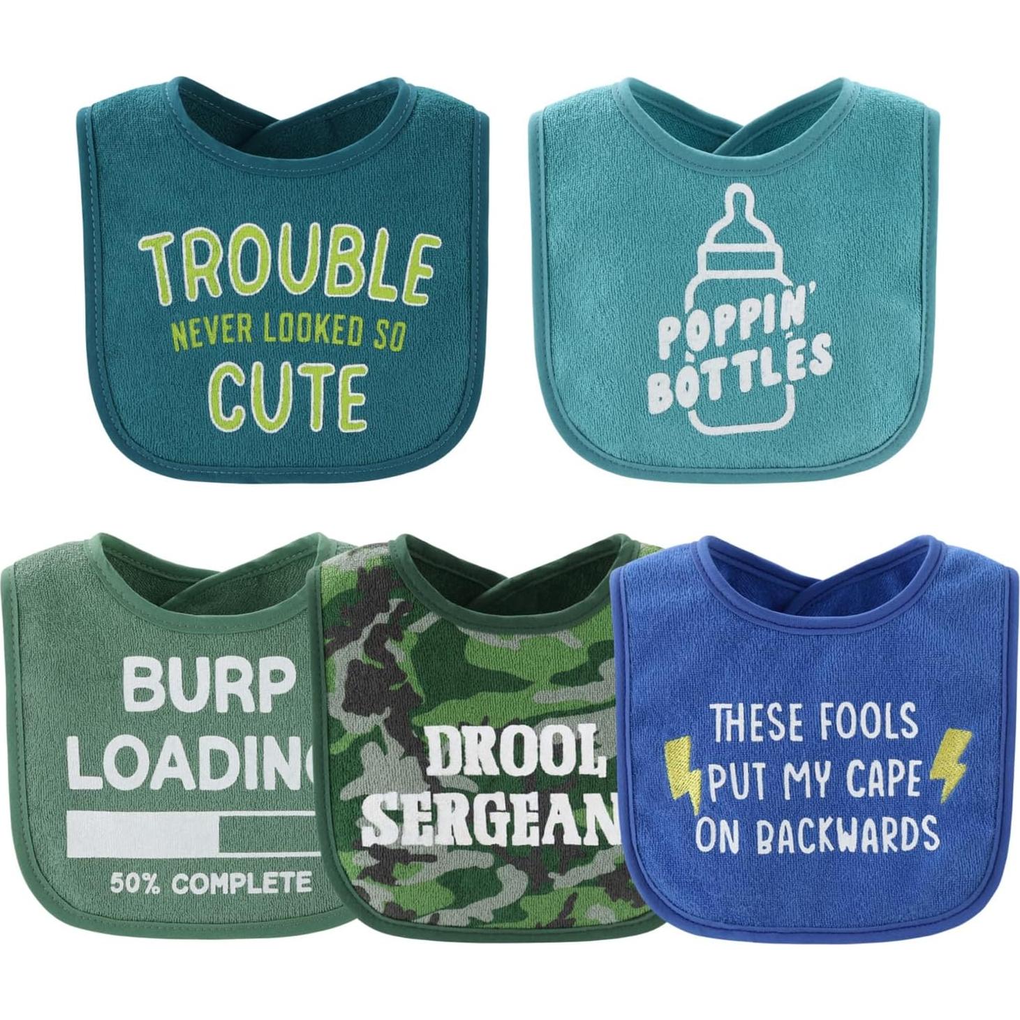 Conjunto de 10 Baberos de Terry The Peanutshell - 100% Algodón