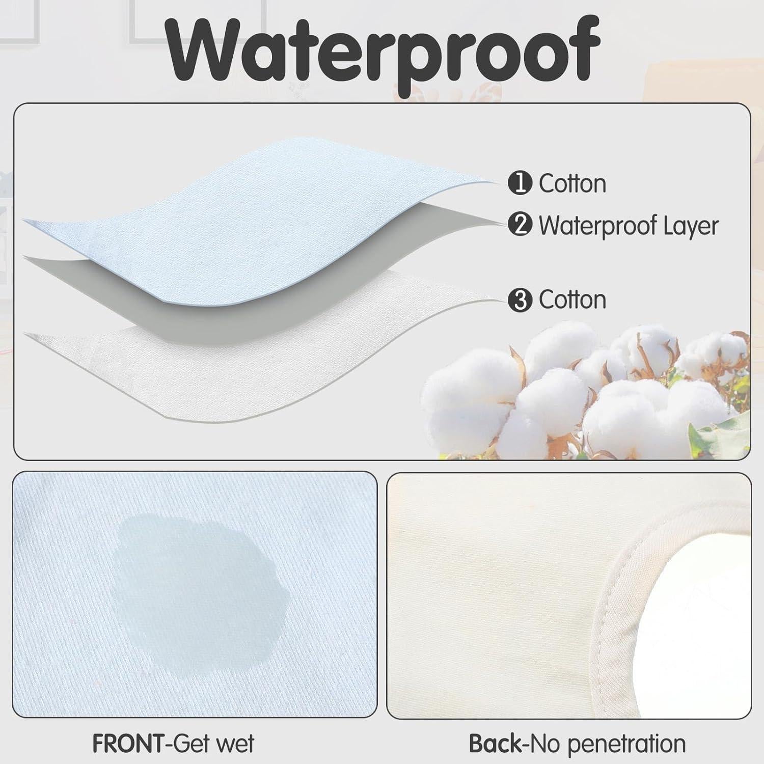 Baberos Impermeables JaGely 12 Piezas 360° Rotar Algodón Bebé