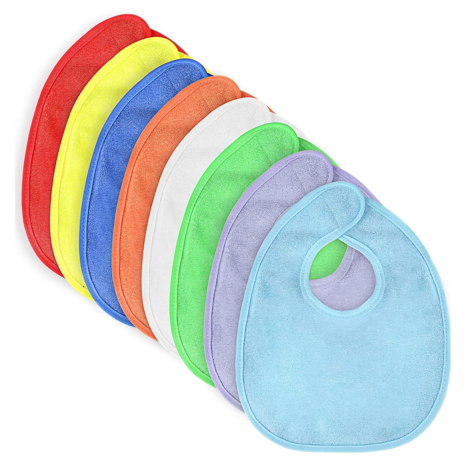 Set de 8 Baberos de Algodón Impermeables Vicloon para Bebés