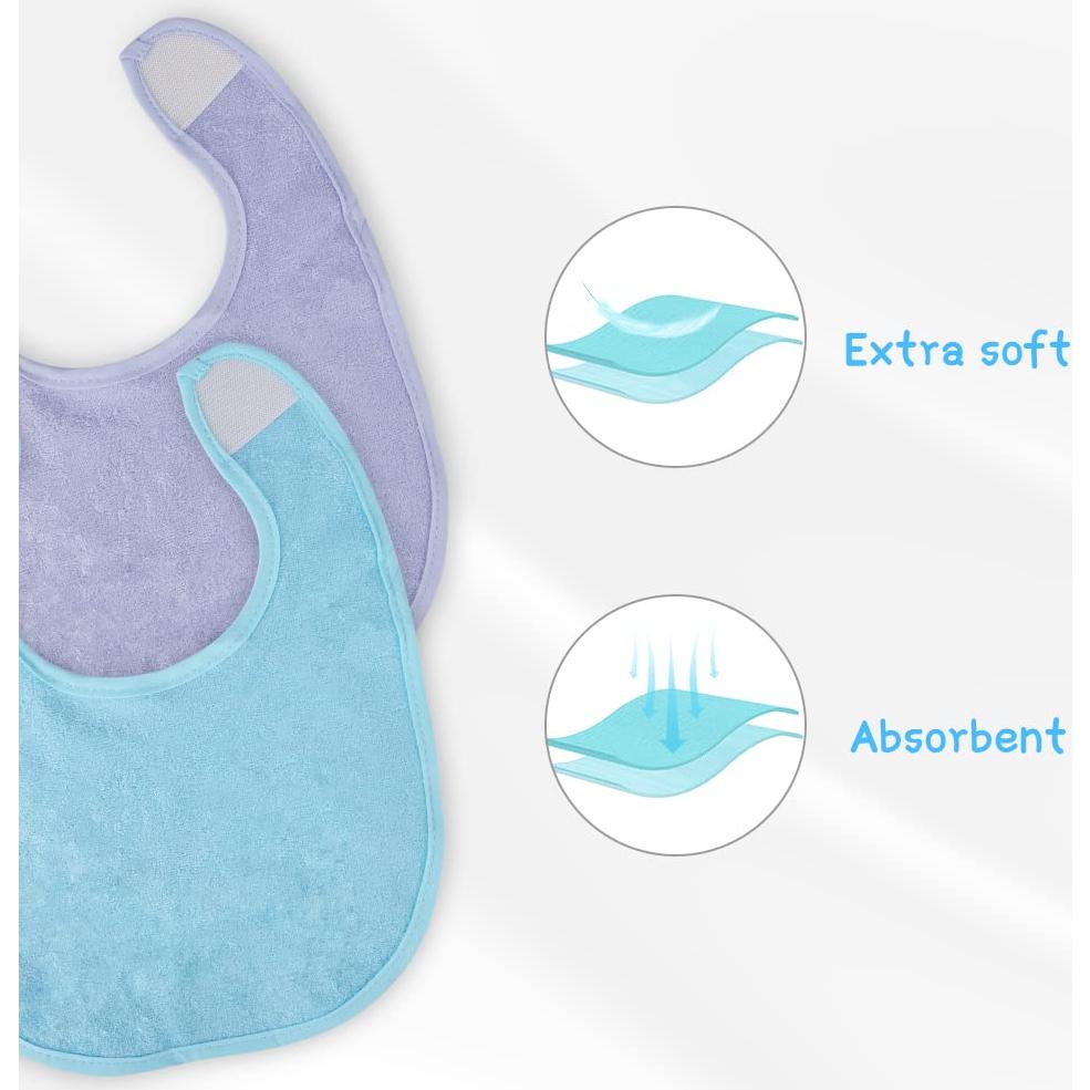Set de 8 Baberos de Algodón Impermeables Vicloon para Bebés