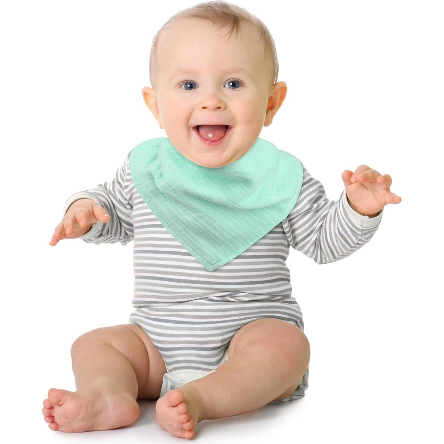 Baberos de Muselina 100% Algodón Accmor 10 Piezas Bebés