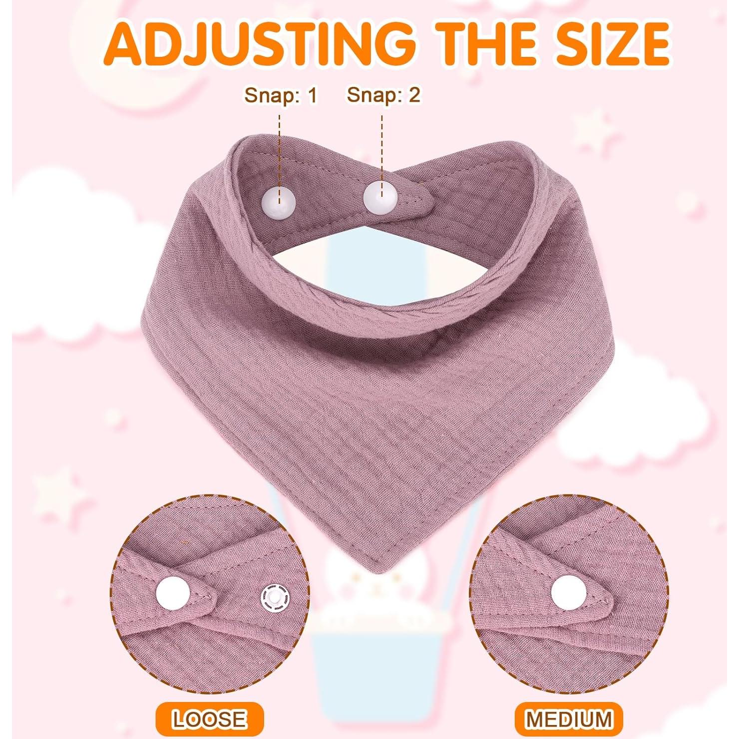 Baberos de Muselina 100% Algodón Accmor 10 Piezas Bebés