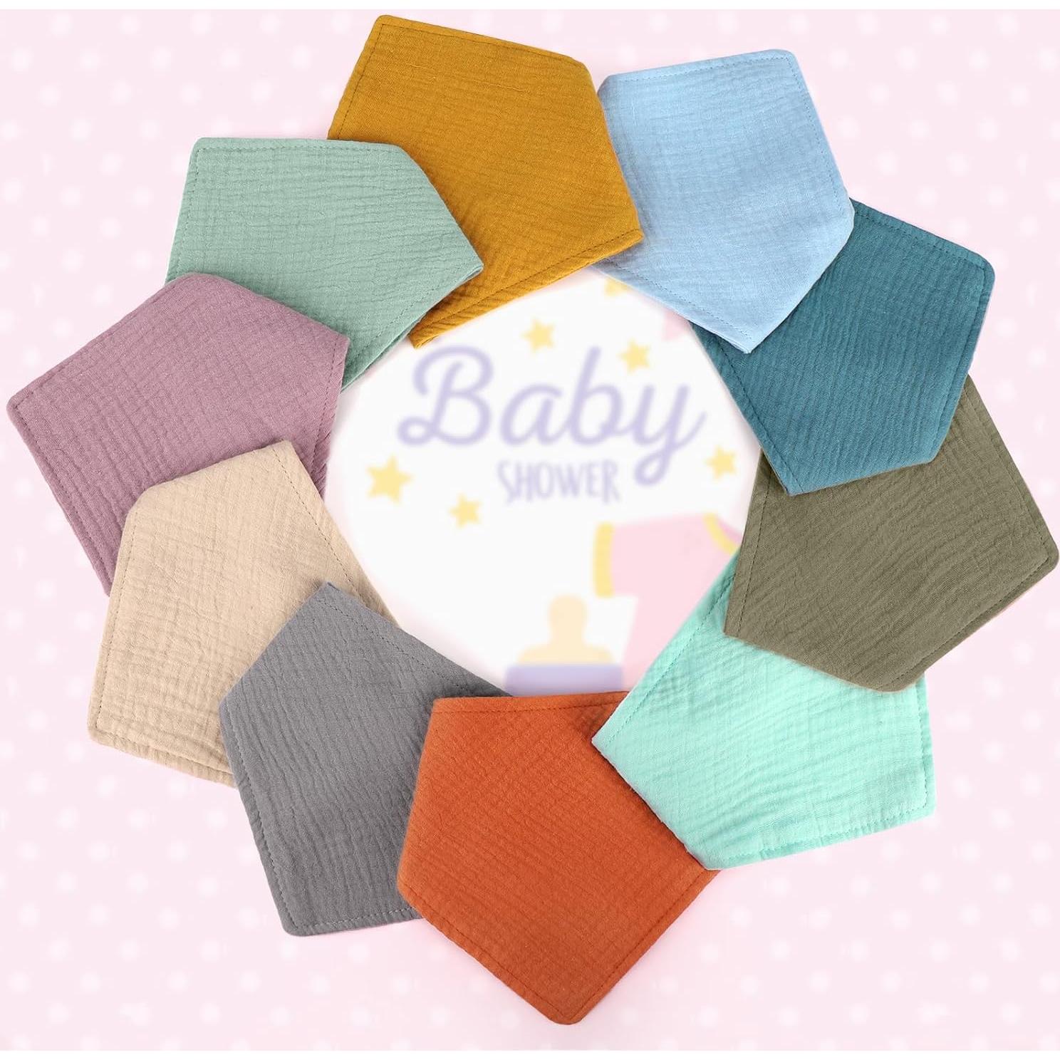 Baberos de Muselina 100% Algodón Accmor 10 Piezas Bebés