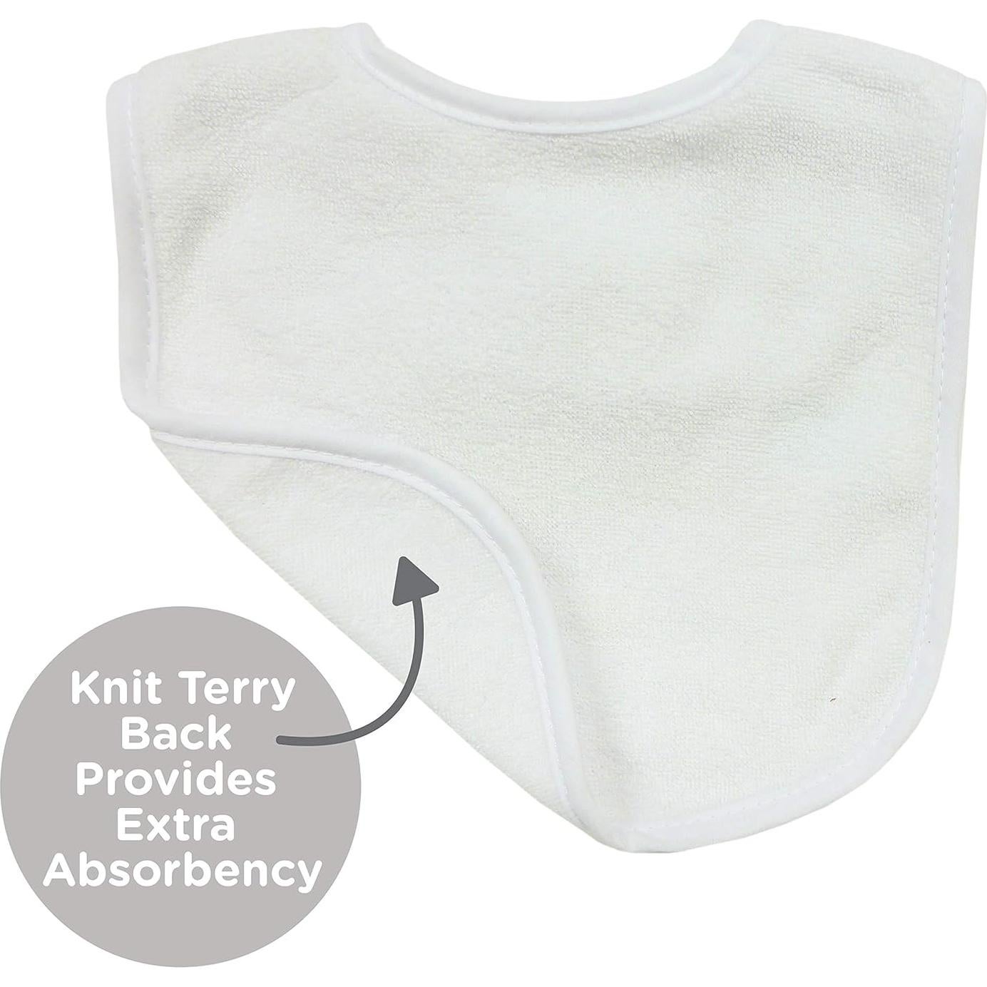 Juego de 10 Baberos de Felpa Neat Solutions - Blanco Unisex