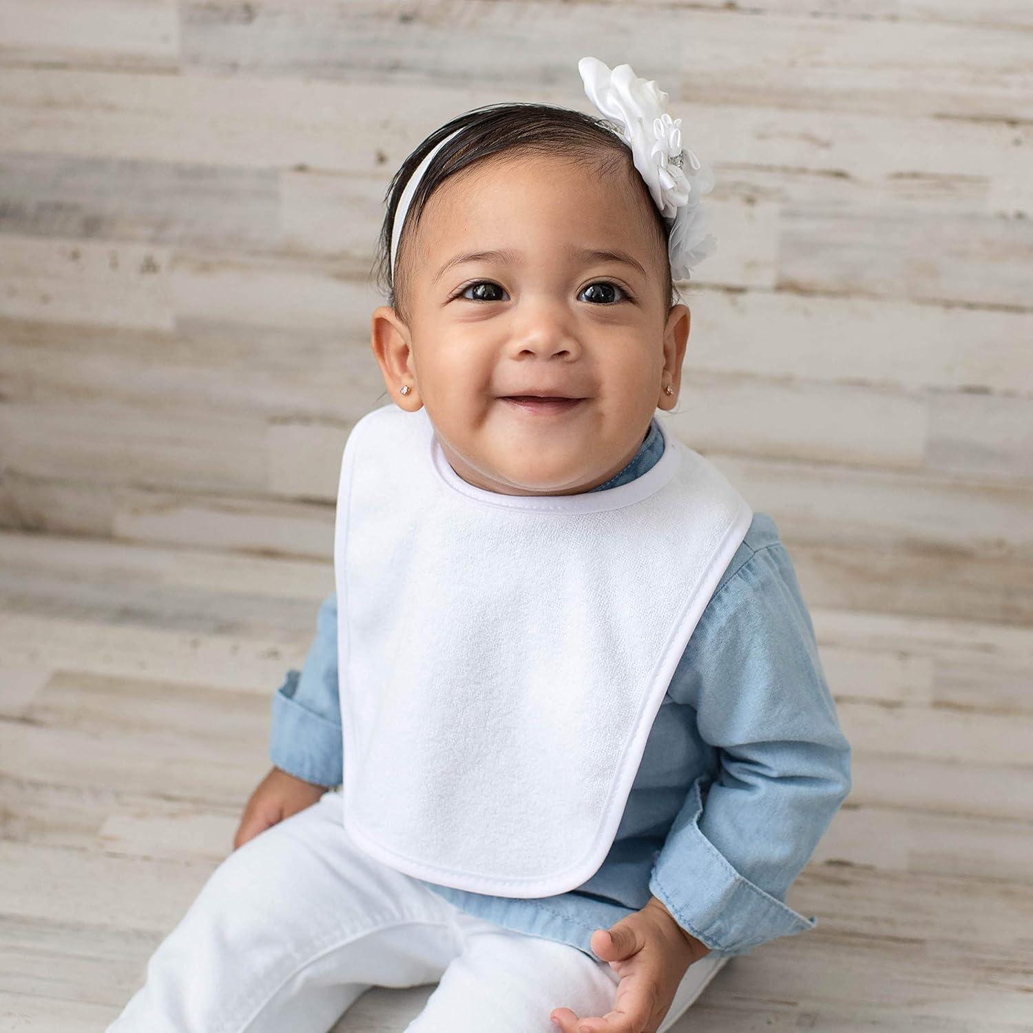 Juego de 10 Baberos de Felpa Neat Solutions - Blanco Unisex