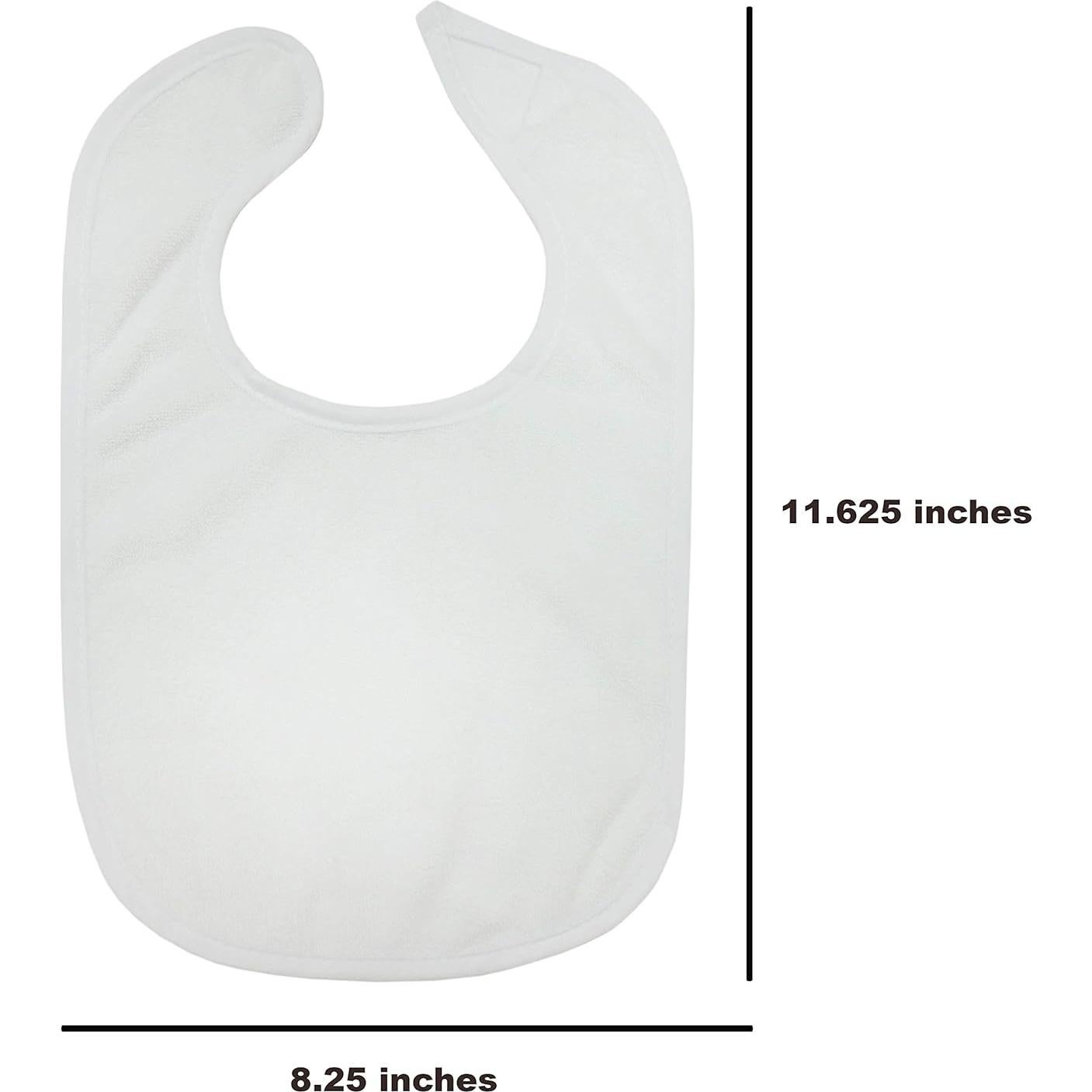 Juego de 10 Baberos de Felpa Neat Solutions - Blanco Unisex