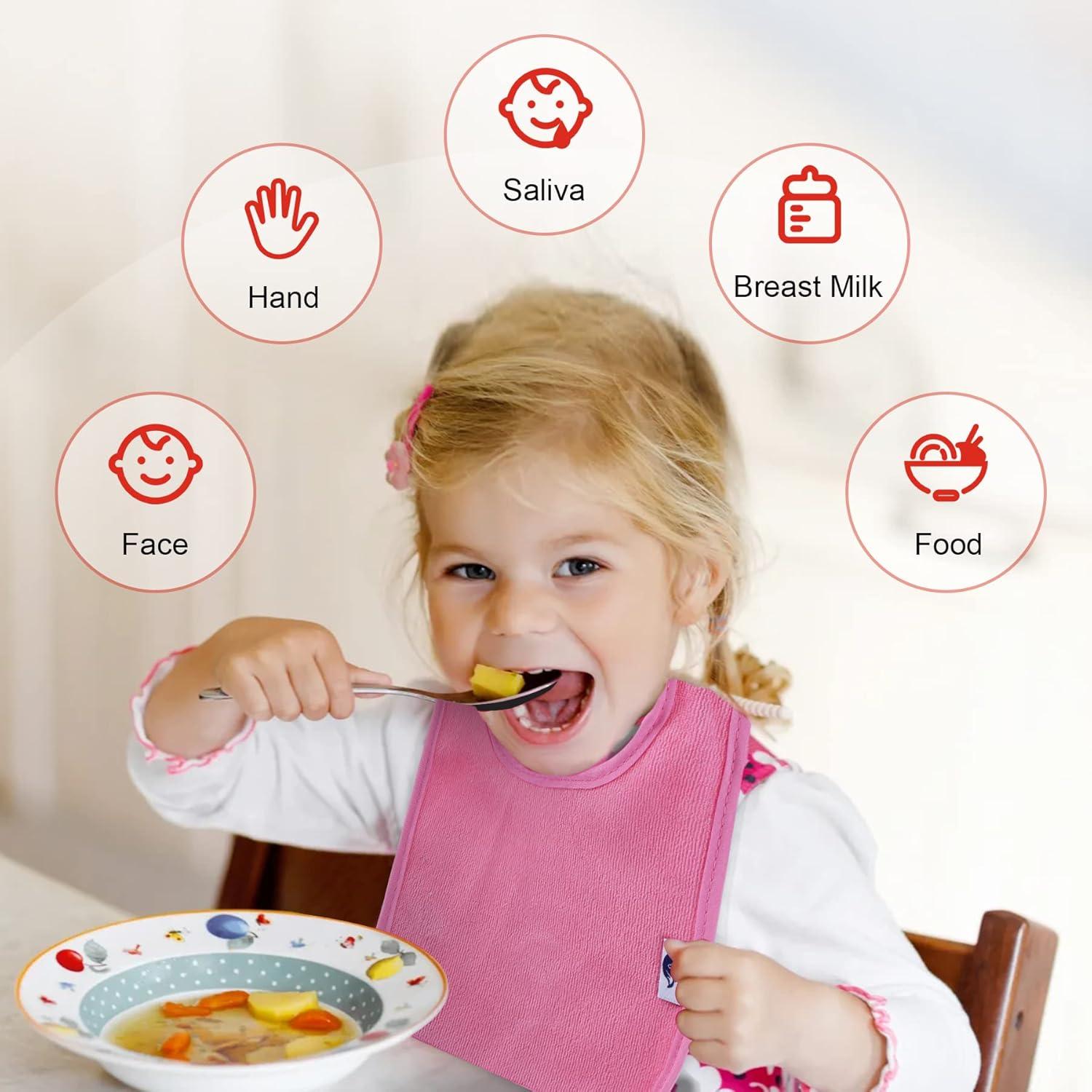 Paquete de 12 Baberos de Algodón Terry Nvatorfox 30x20cm