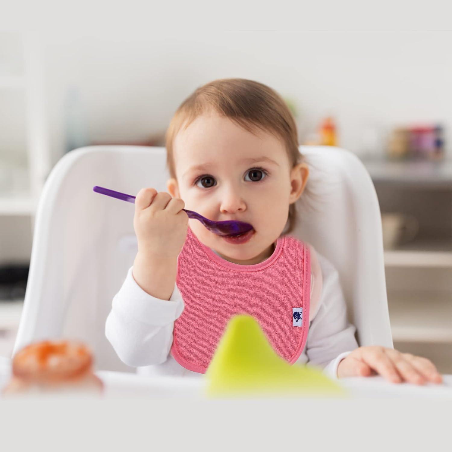 Paquete de 12 Baberos de Algodón Terry Nvatorfox 30x20cm