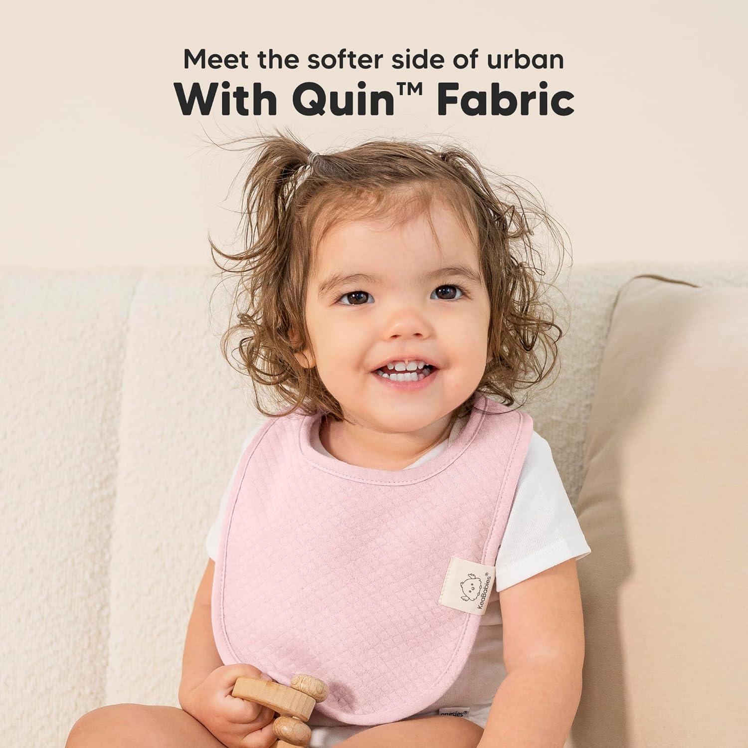 Paquete de 8 Baberos Urban Quin Orgánicos para Bebés Unisex