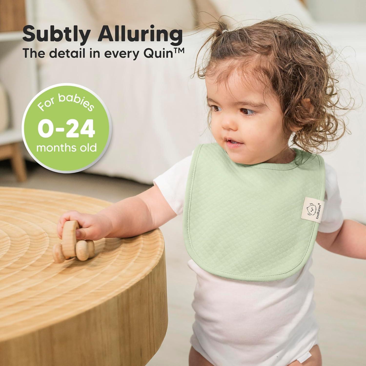 Paquete de 8 Baberos Urban Quin Orgánicos para Bebés Unisex