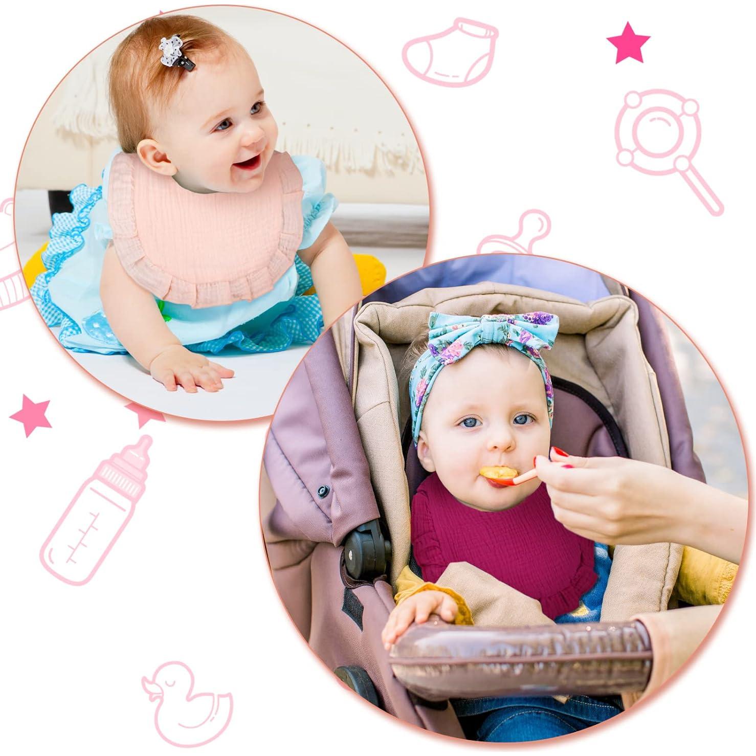 Baberos de Muselina Seematn 10 Pcs Algodón Unisex Retro