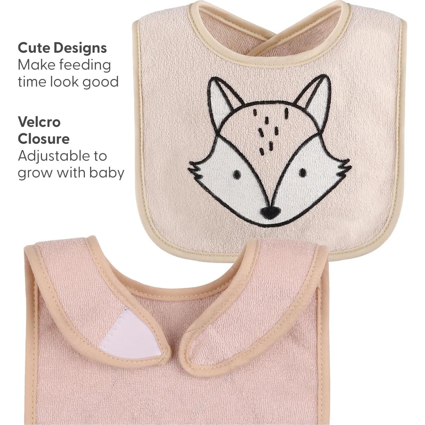 Conjunto de 8 Baberos de Terry The Peanutshell 100% Algodón