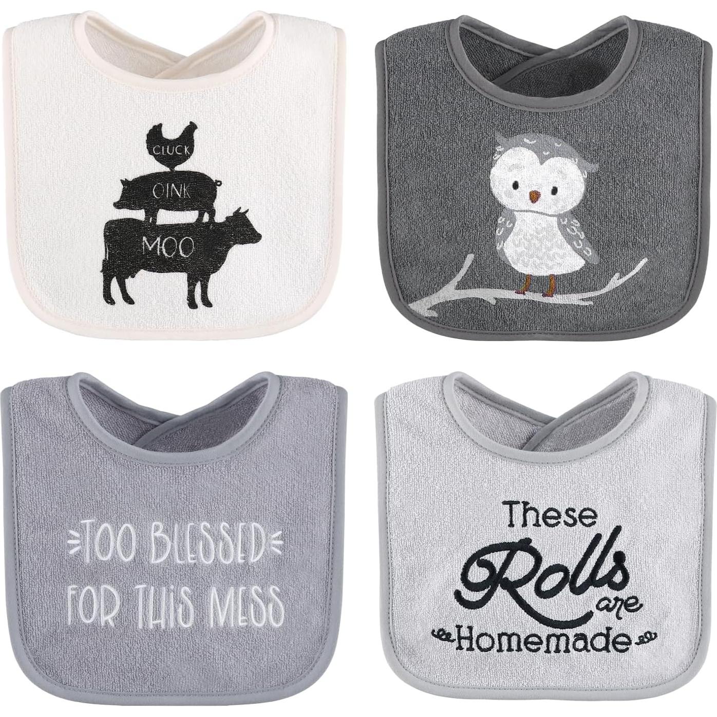 Conjunto de 8 Baberos de Terry The Peanutshell 100% Algodón