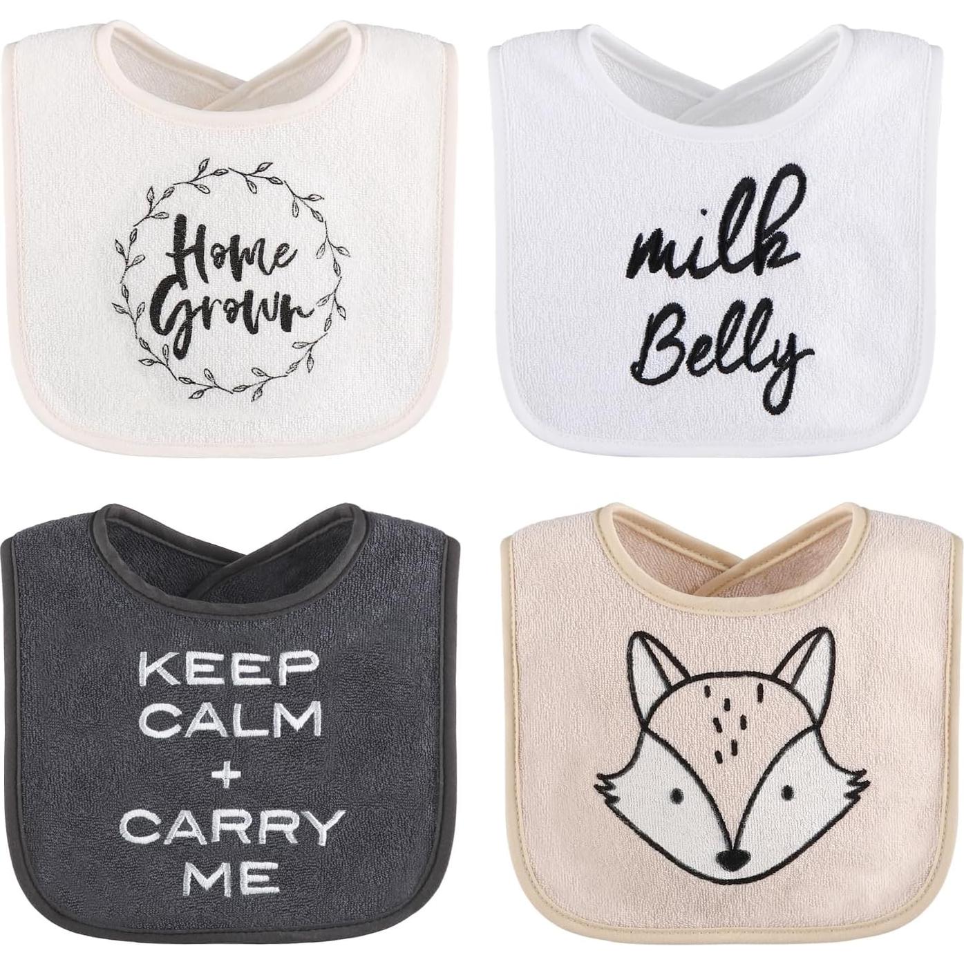 Conjunto de 8 Baberos de Terry The Peanutshell 100% Algodón