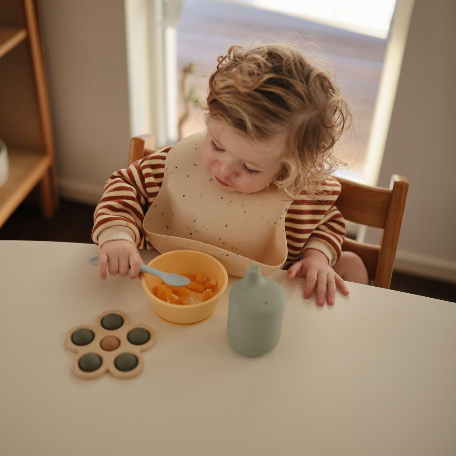 Cucharas de Silicona para Bebés Mushie - 2 Piezas Diente de León