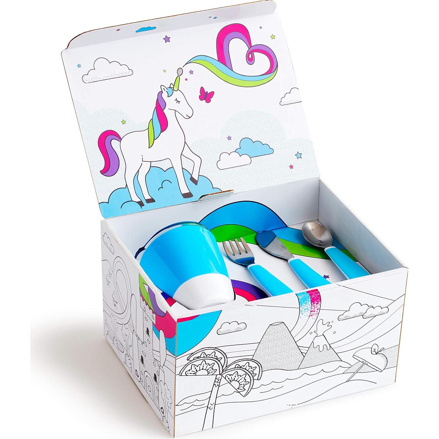 Set de Comedor Munchkin Splash Azul 7 Piezas para Niños