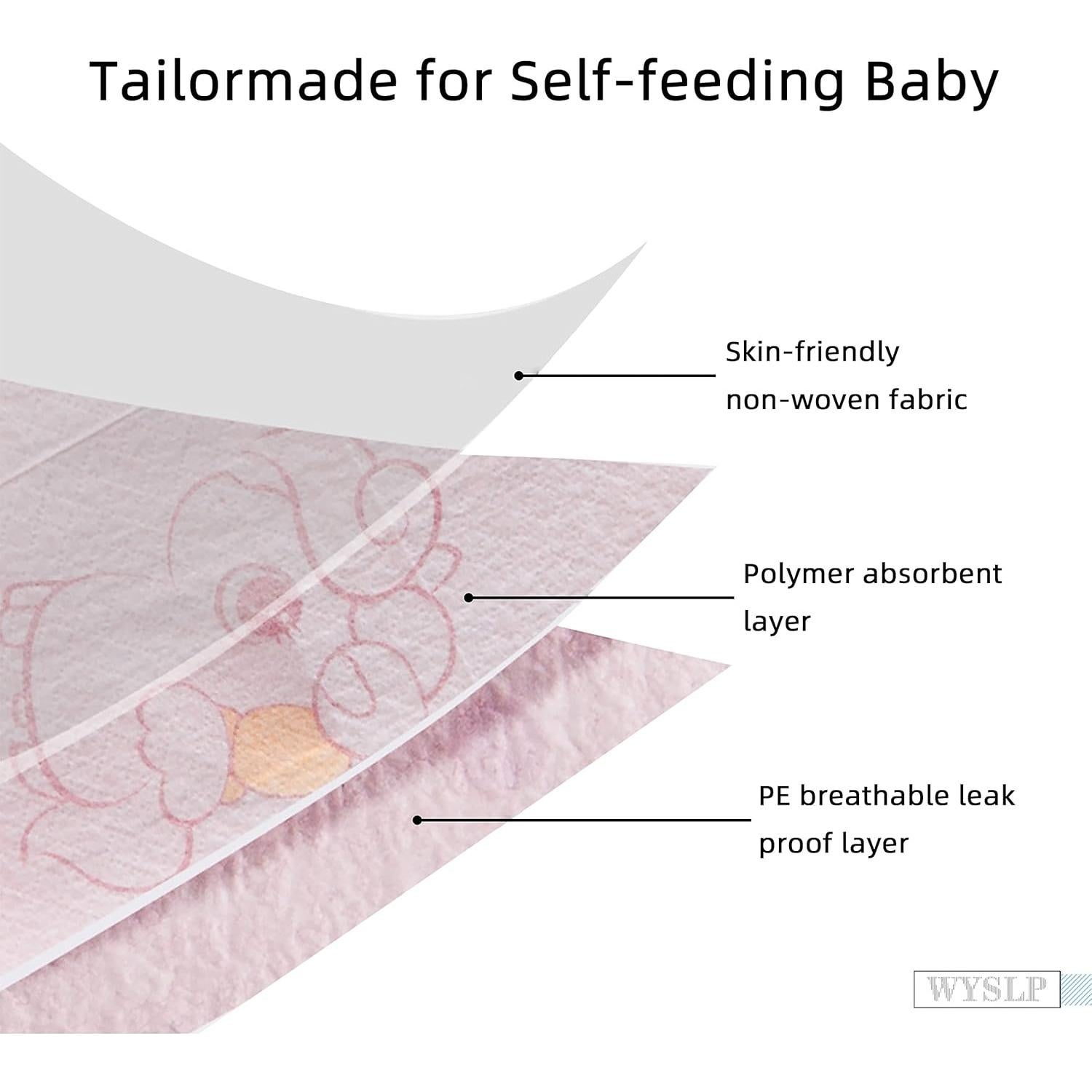 Baberos Desechables para Bebés Sirena 25pcs Impermeables