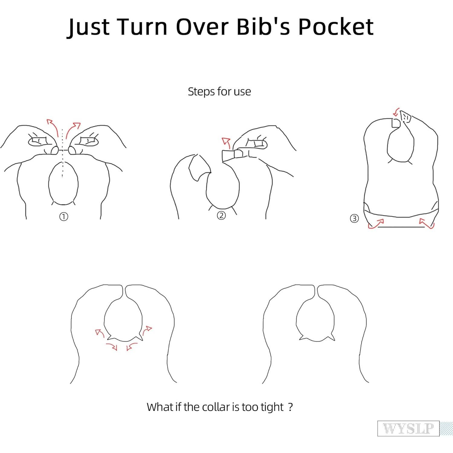 Baberos Desechables para Bebés Sirena 25pcs Impermeables