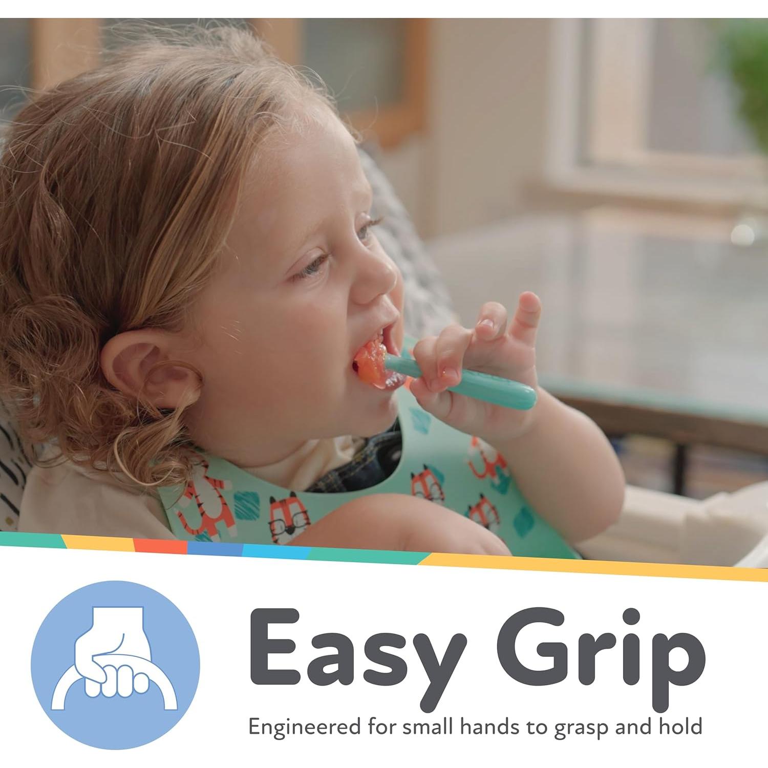 Set de Cucharas para Bebés Nuby 3 Piezas 6+ Meses Silicona