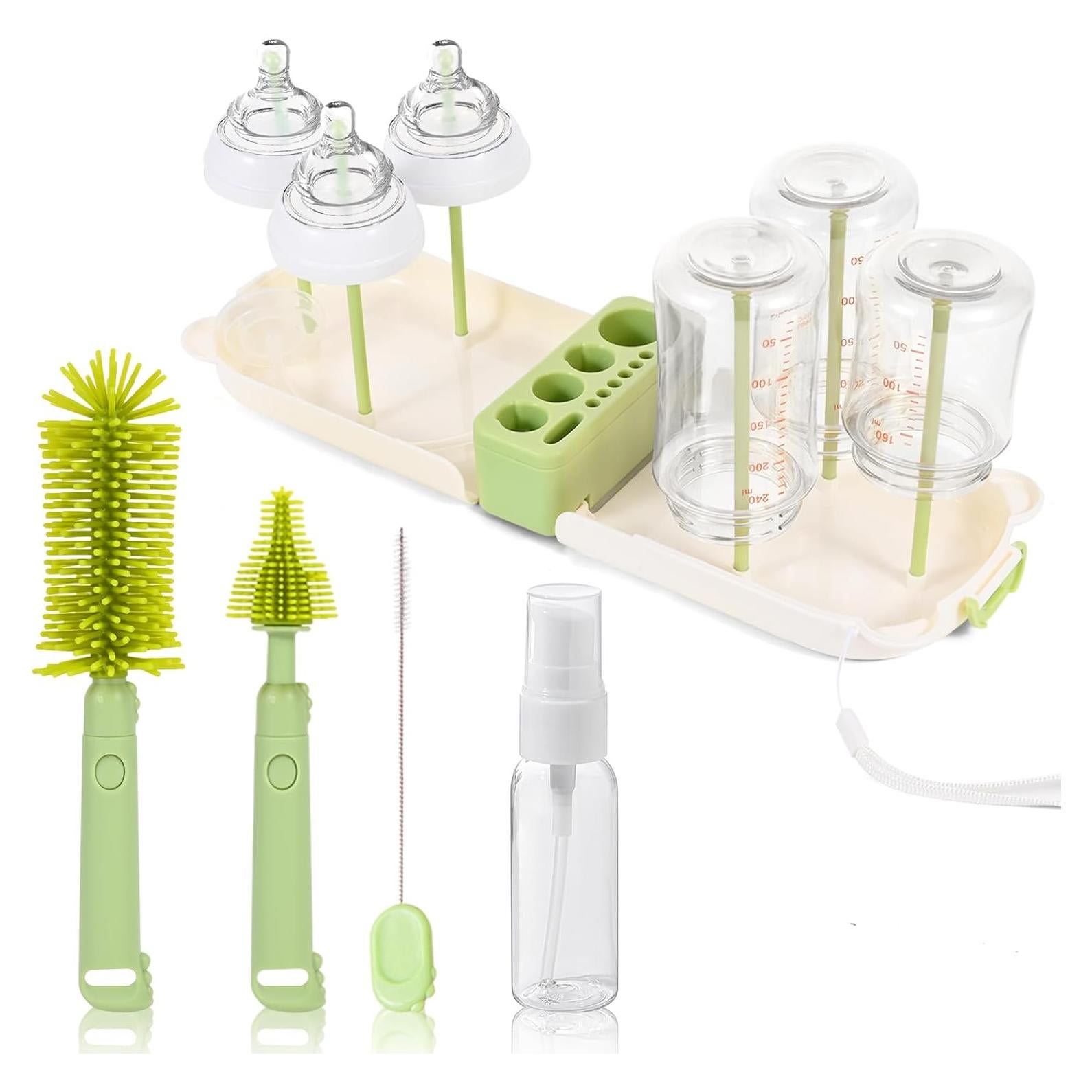 Juego de Cepillos para Biberones Lijroavy 7 en 1 Verde