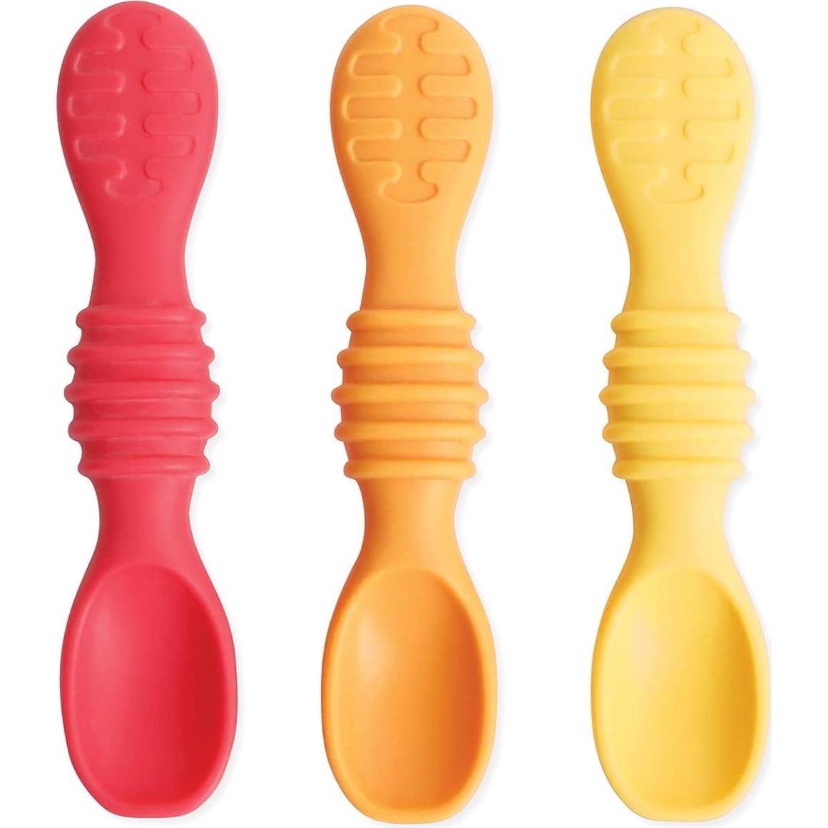 Juego de Cucharas de Silicona Bumkins para Bebés 3 Piezas
