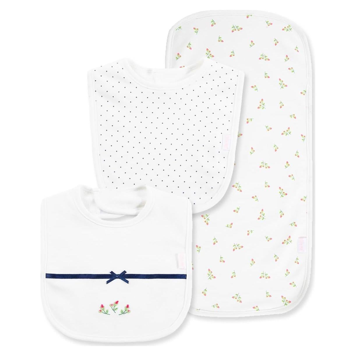 Set de 3 Baberos y Paño Little Me Algodón Suave