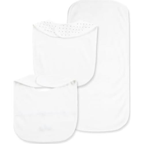 Set de 3 Baberos y Paño Little Me Algodón Suave