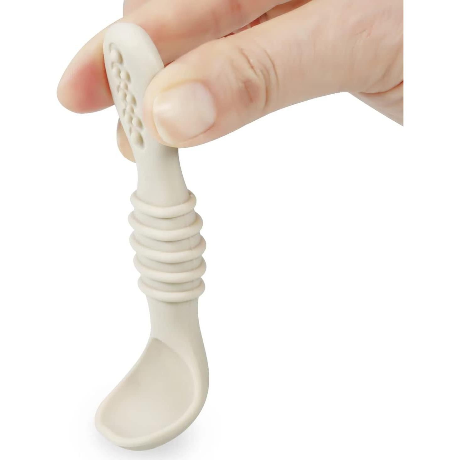 Set de 7 Cucharas de Silicona para Bebés PandaEar - Seguras y Ergonómicas